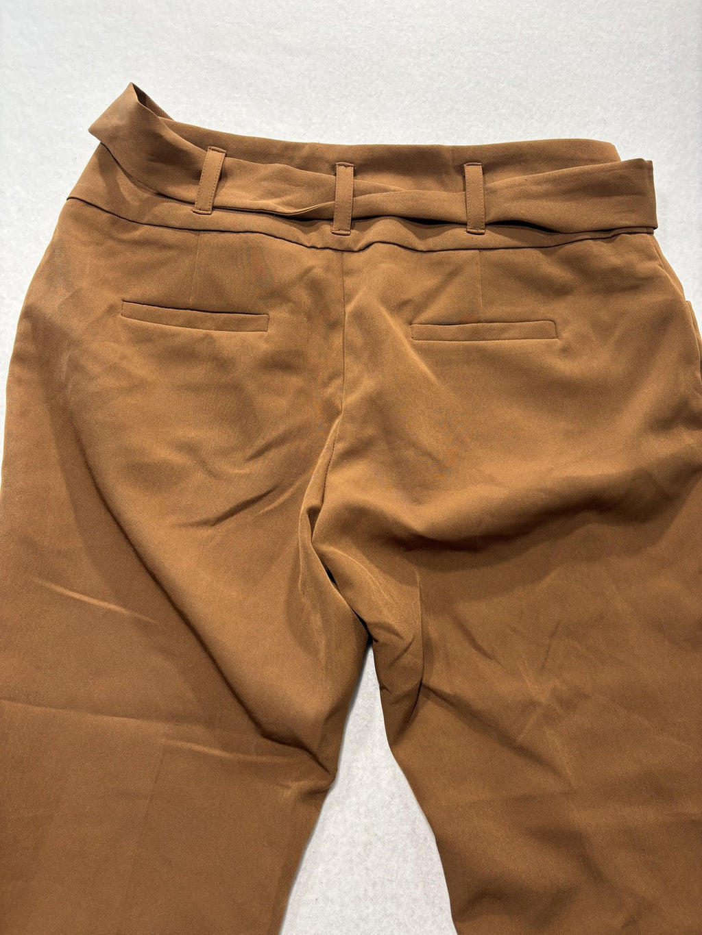 Flirtatious Brown Belted High Waist Tapered Dress Pants Juniors 9 16401245JRS