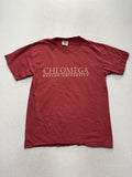 Comfort Colors Shirt Womens M Red Chi Omega Baylor University Graphic Greek Tee