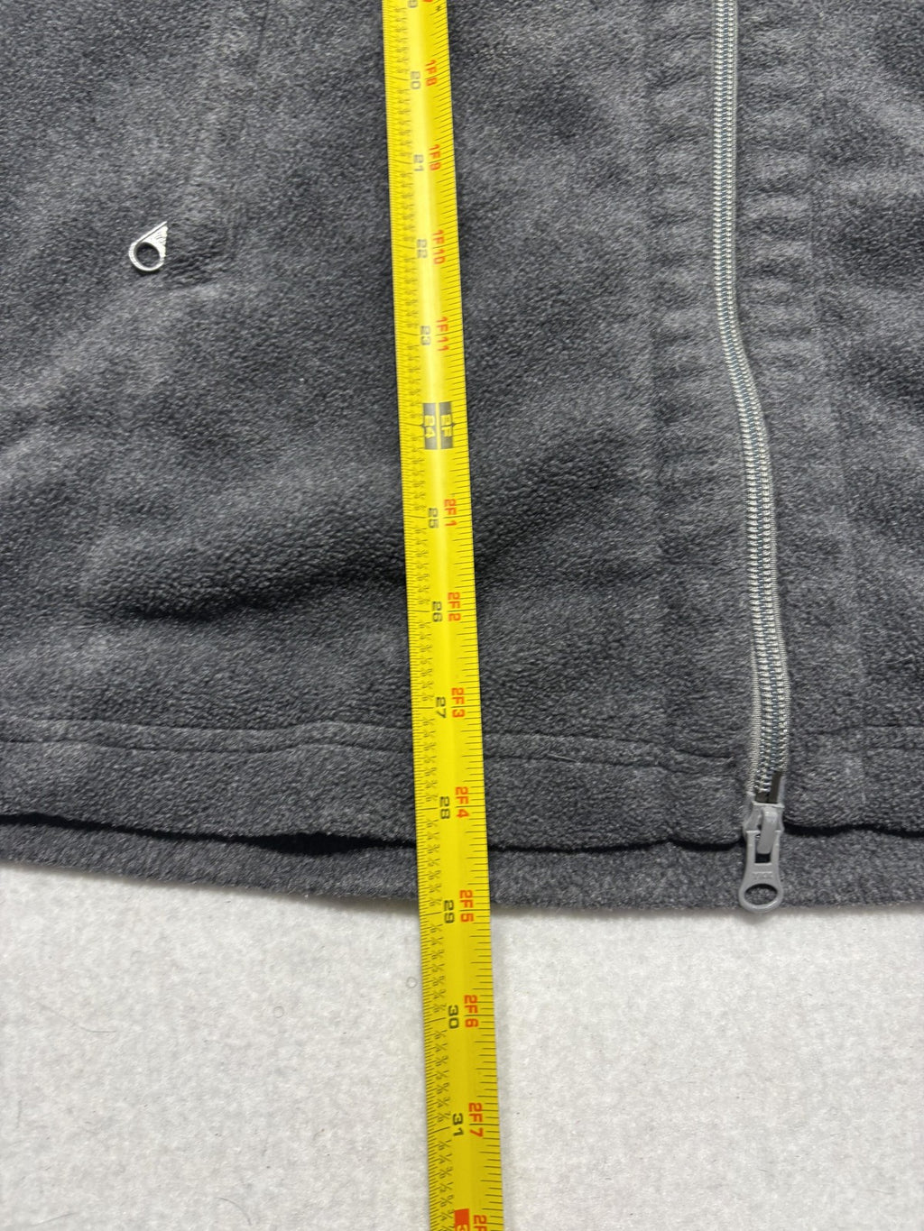 Columbia Jacket Womens L Gray Fleece Hooded Full Zip Mid Length Pockets Outdoor