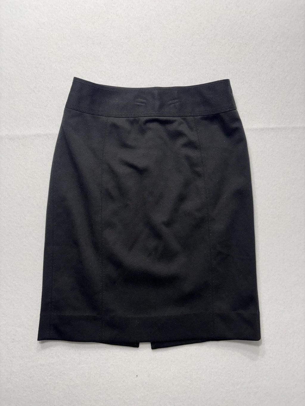 White House Black Market Skirt Womens 2 Black Stretch Pencil Knee Length Work