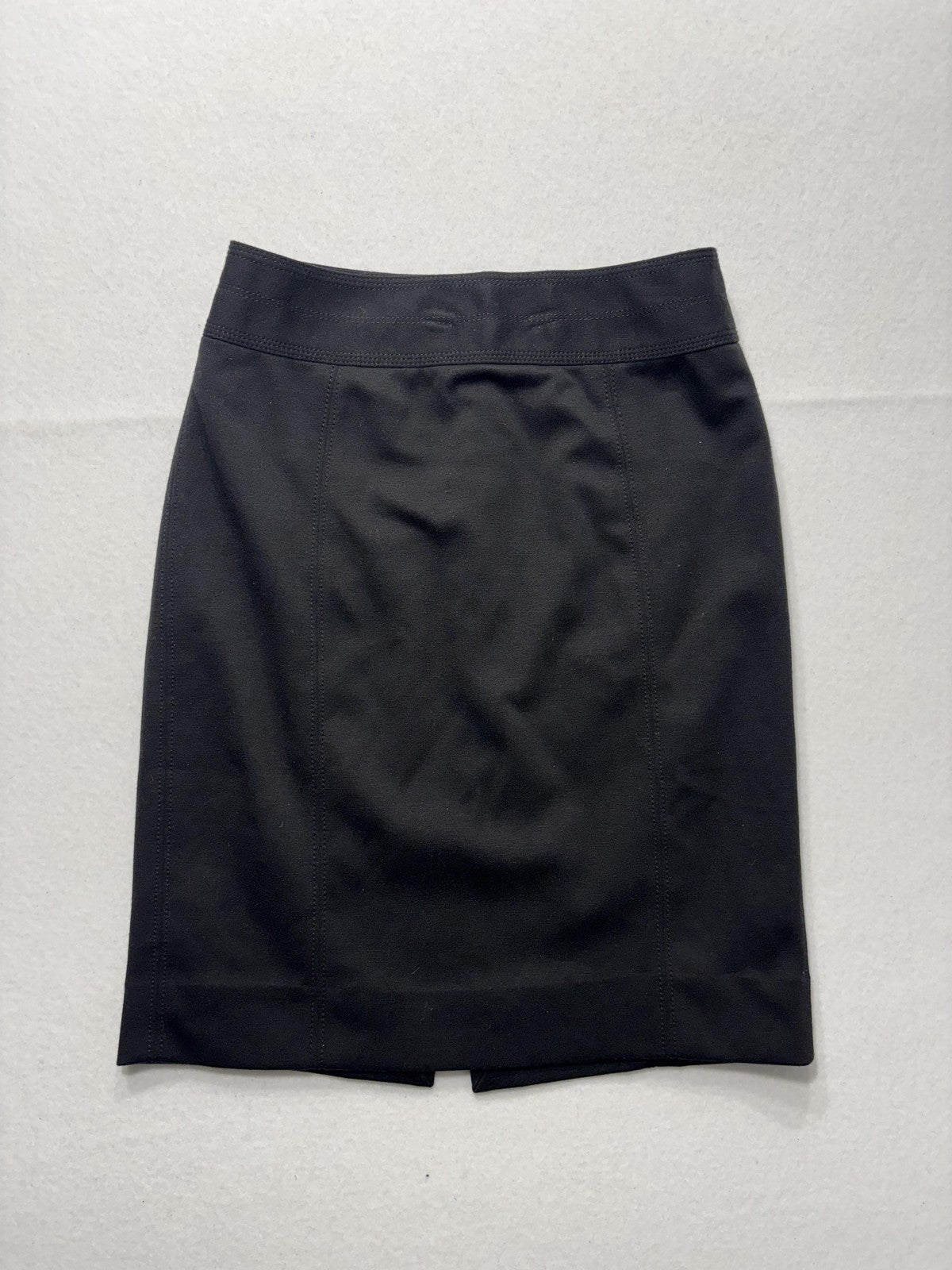White House Black Market Skirt Womens 2 Black Stretch Pencil Knee Length Work