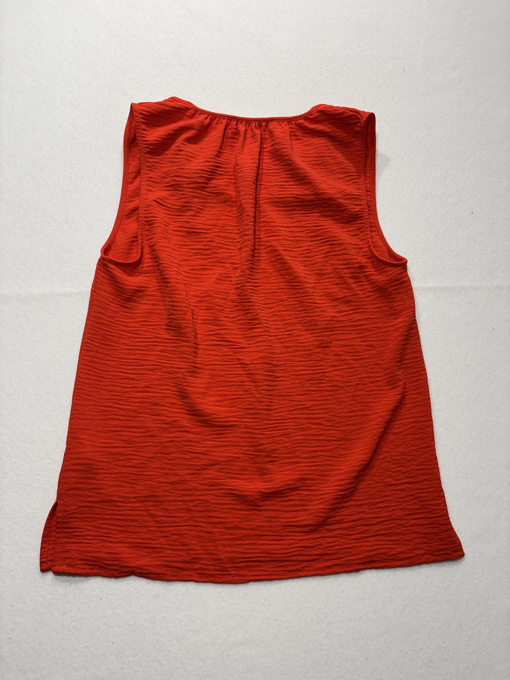 MICHAEL Michael Kors Tank Womens Medium Red Henley Sleeveless Basic Jersey Top