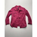 Additions By Chico's Jacket Womens 0 Pink Floral Jacquard Button Front Twill