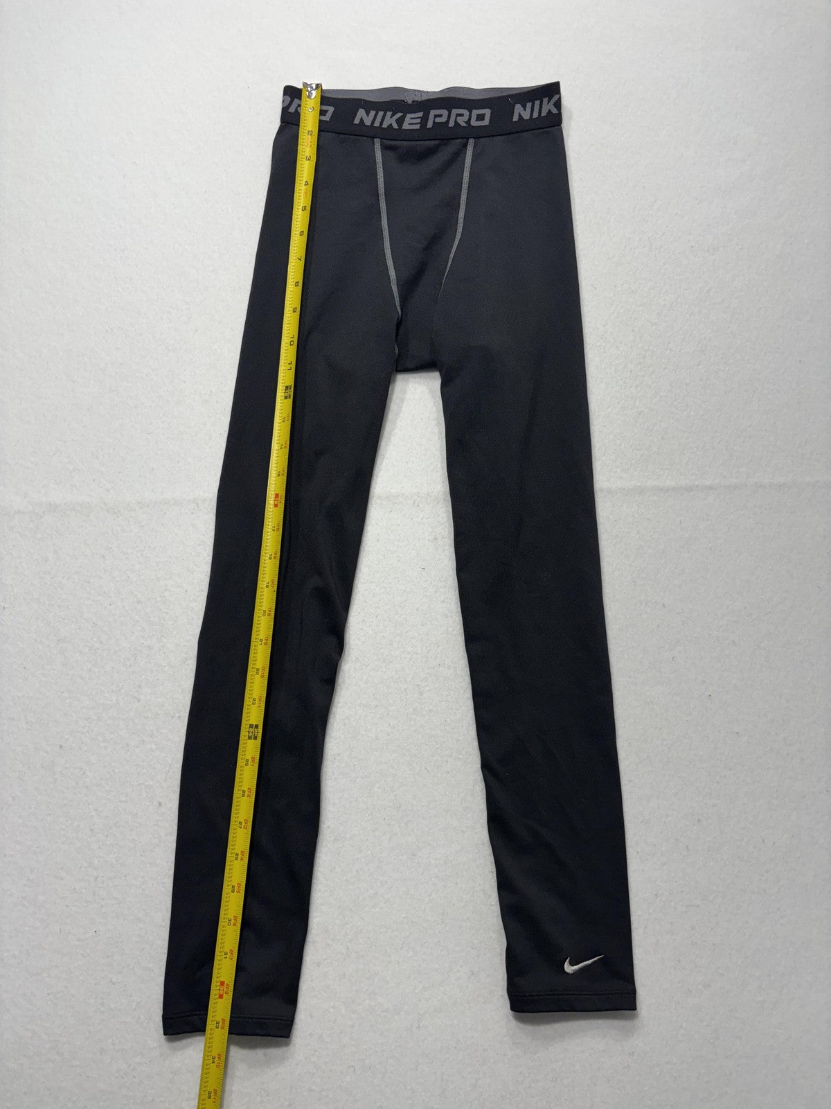 Nike Pro Compression Leggings Boys Large 14-16 Black NikeFIT Running Athletic