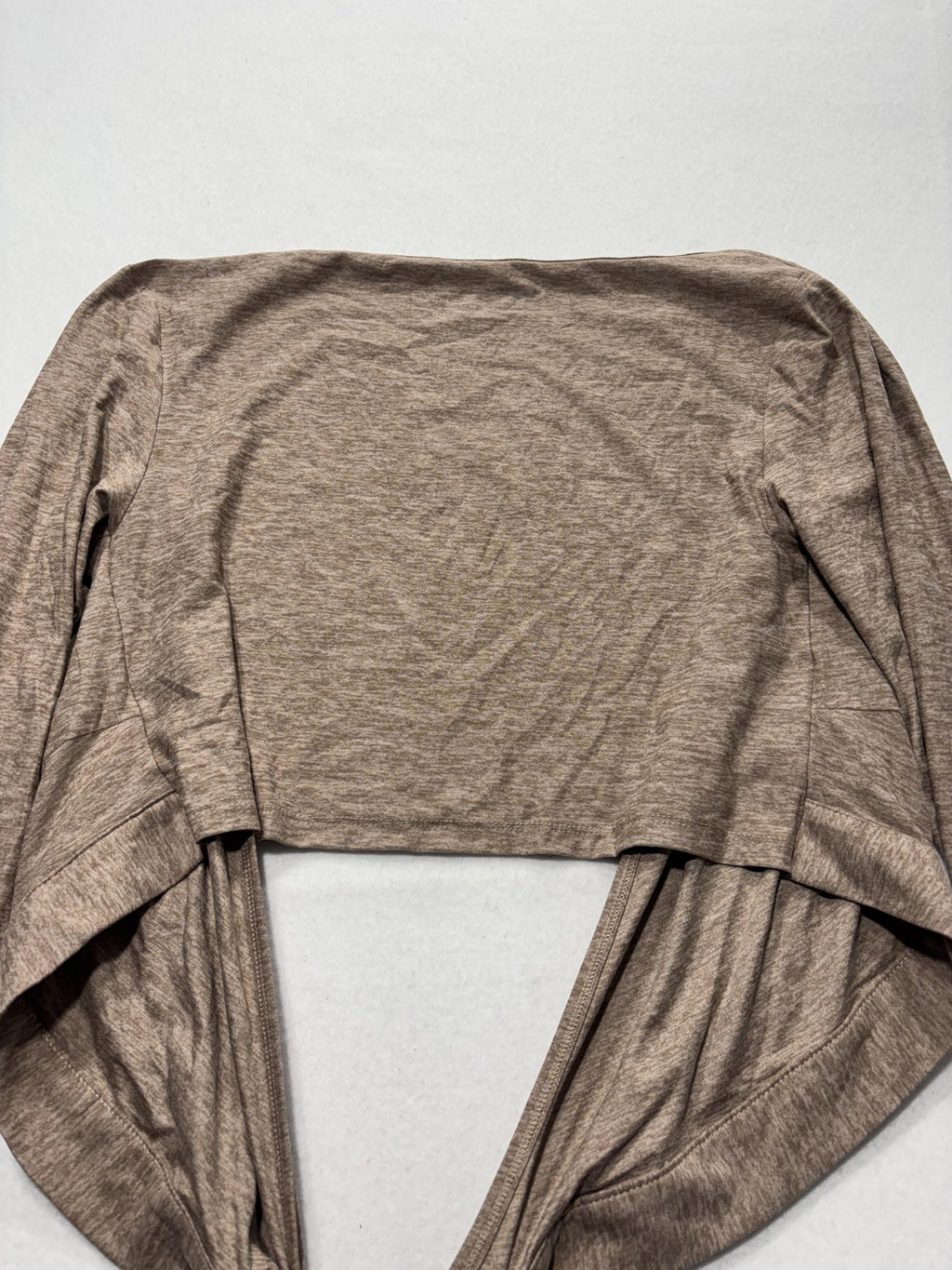 Outdoor Voices Top Womens Small Brown Tie Front Long Sleeve Cropped Wrap Yoga