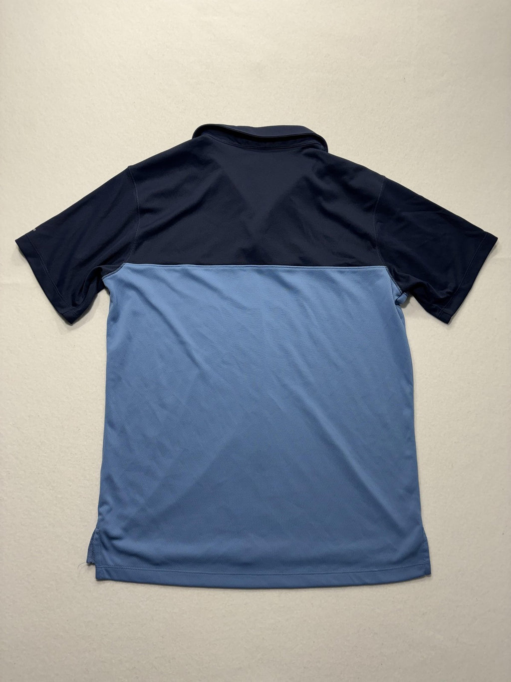 Columbia Omni-Shade Polo Shirt Mens Medium Blue Colorblock Golf UV Protection