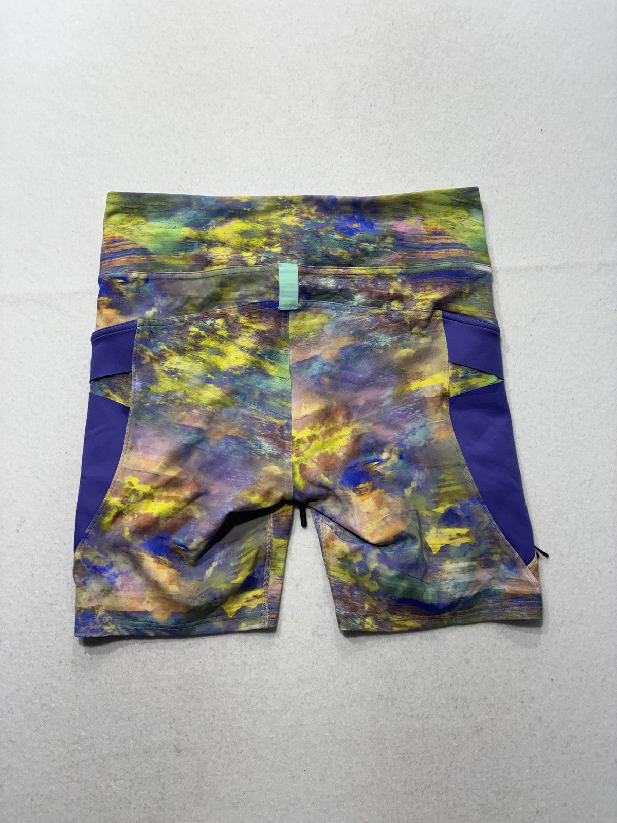 Lululemon Shorts Womens 12 Multicolor Colorblock Drawstring Running Athletic