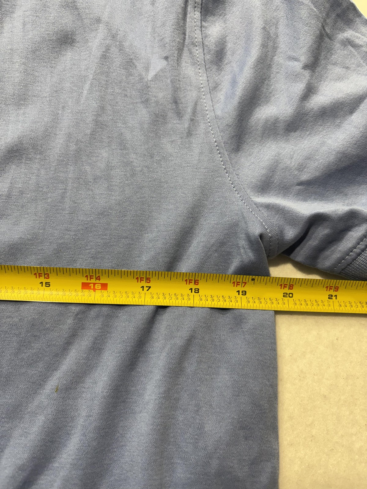 Banana Republic Luxe Touch Polo Shirt Mens Medium Blue Short Sleeve V Neck