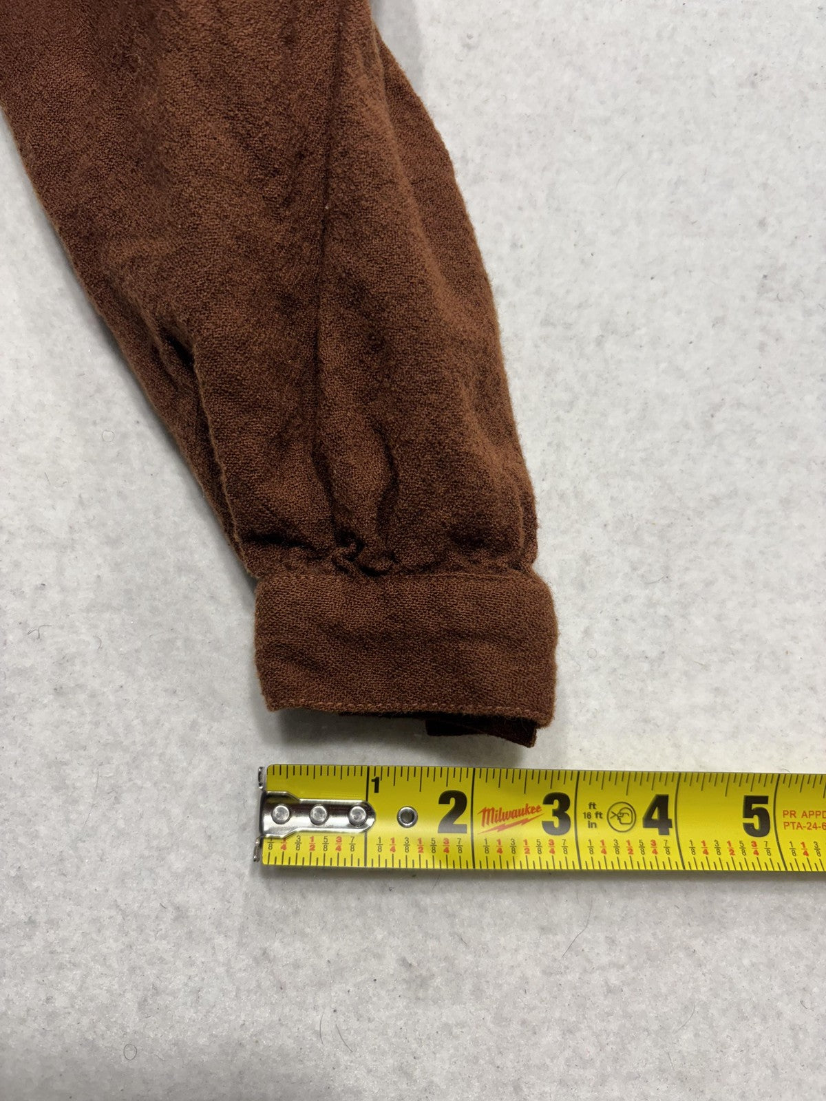 Sakowitz Vintage Brown Wool Button Front Collared Shirt Womens 8 Long Sleeve Top