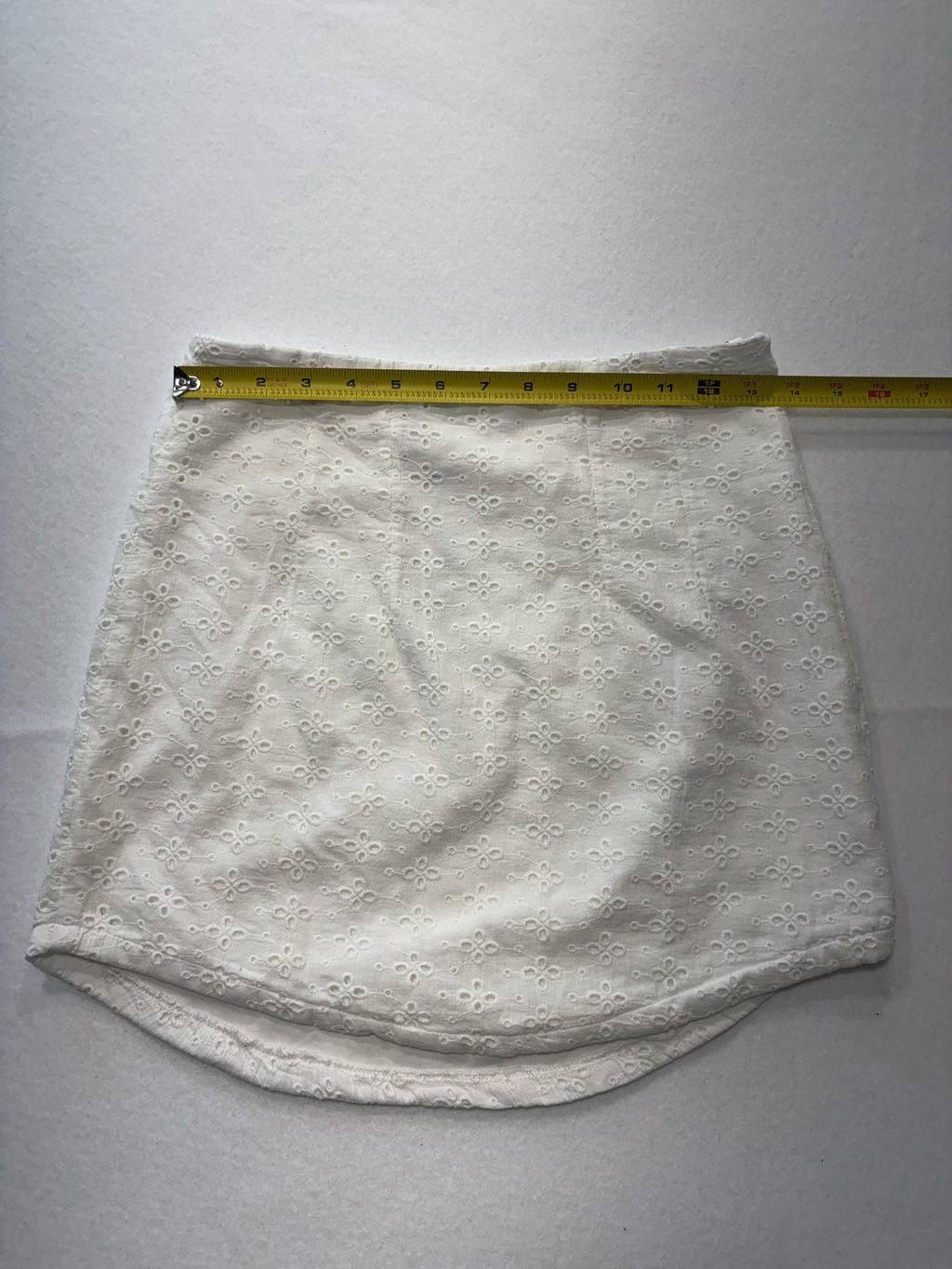 Sundays Skirt Womens XS White Clayton Eyelet Lace Floral Mini Lined Summer
