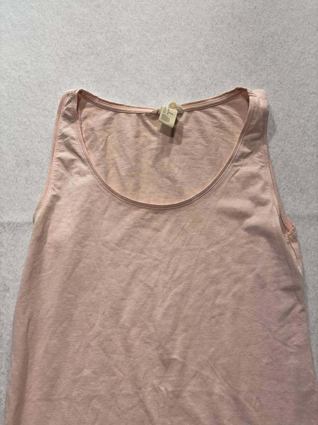 H&M Tank Top Womens M Pink Scoop Neck Basic Jersey Stretch Casual Summer Layer