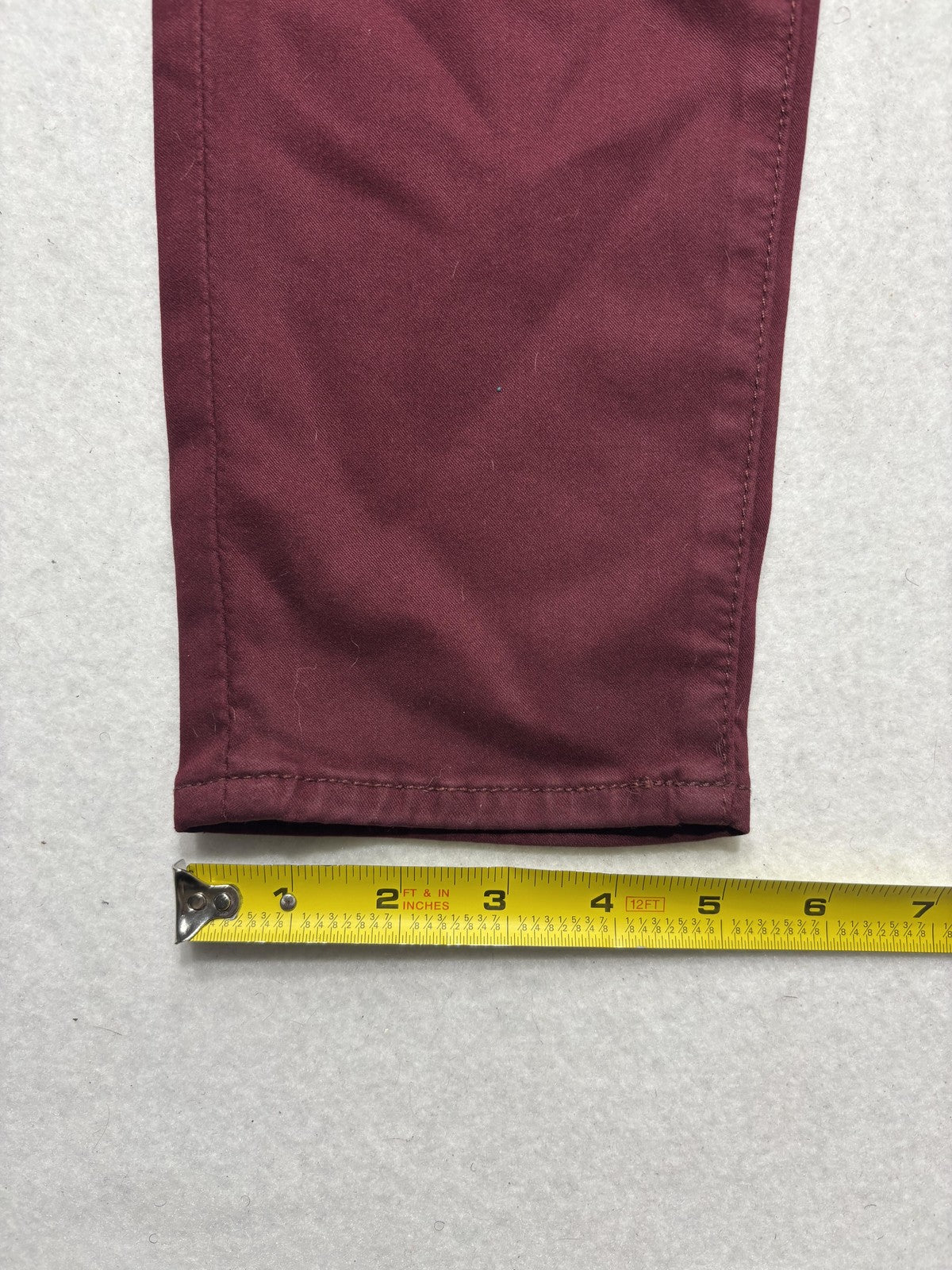 7 For All Mankind Jeans Womens 30 Red Burgundy Skinny Mid Rise Stretch 30x27.5