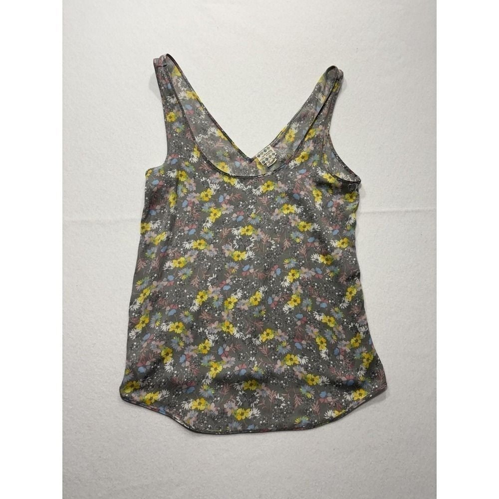 Free People Intimately Floral Camisole Tank Top Gray Ditsy Print Womens Medium