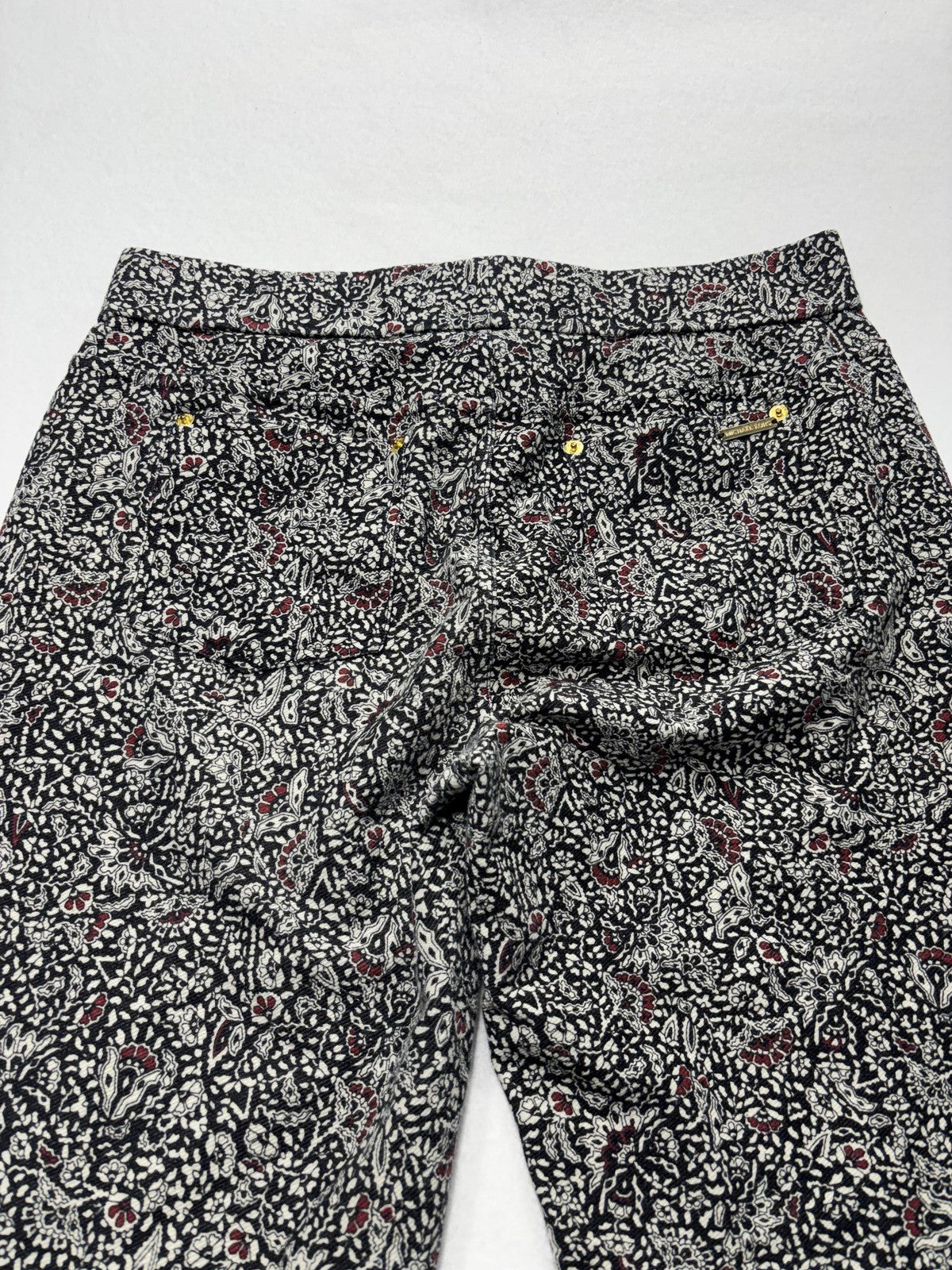 MICHAEL Michael Kors Pants Womens Large Black Paisley Jegging Pull On Stretch