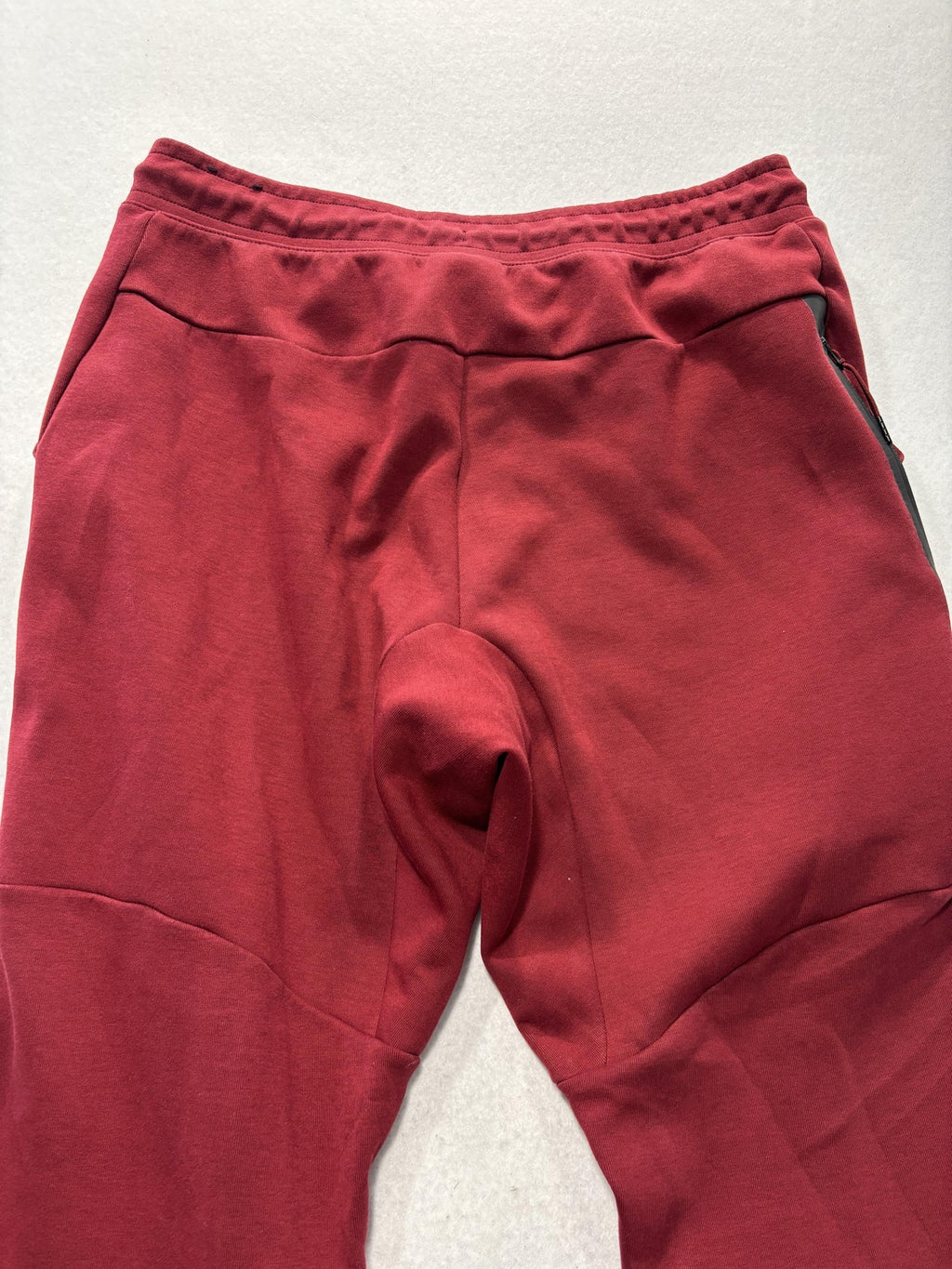 Nike Jogger Pants Mens Large Red Fleece Elastic Waist Zip Pockets Athletic