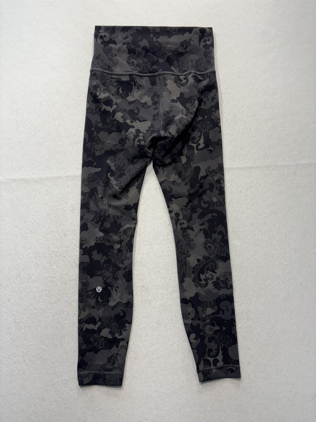Lululemon Leggings Womens 6 Gray Camo High Rise 25" Inseam Ankle Yoga Stretch