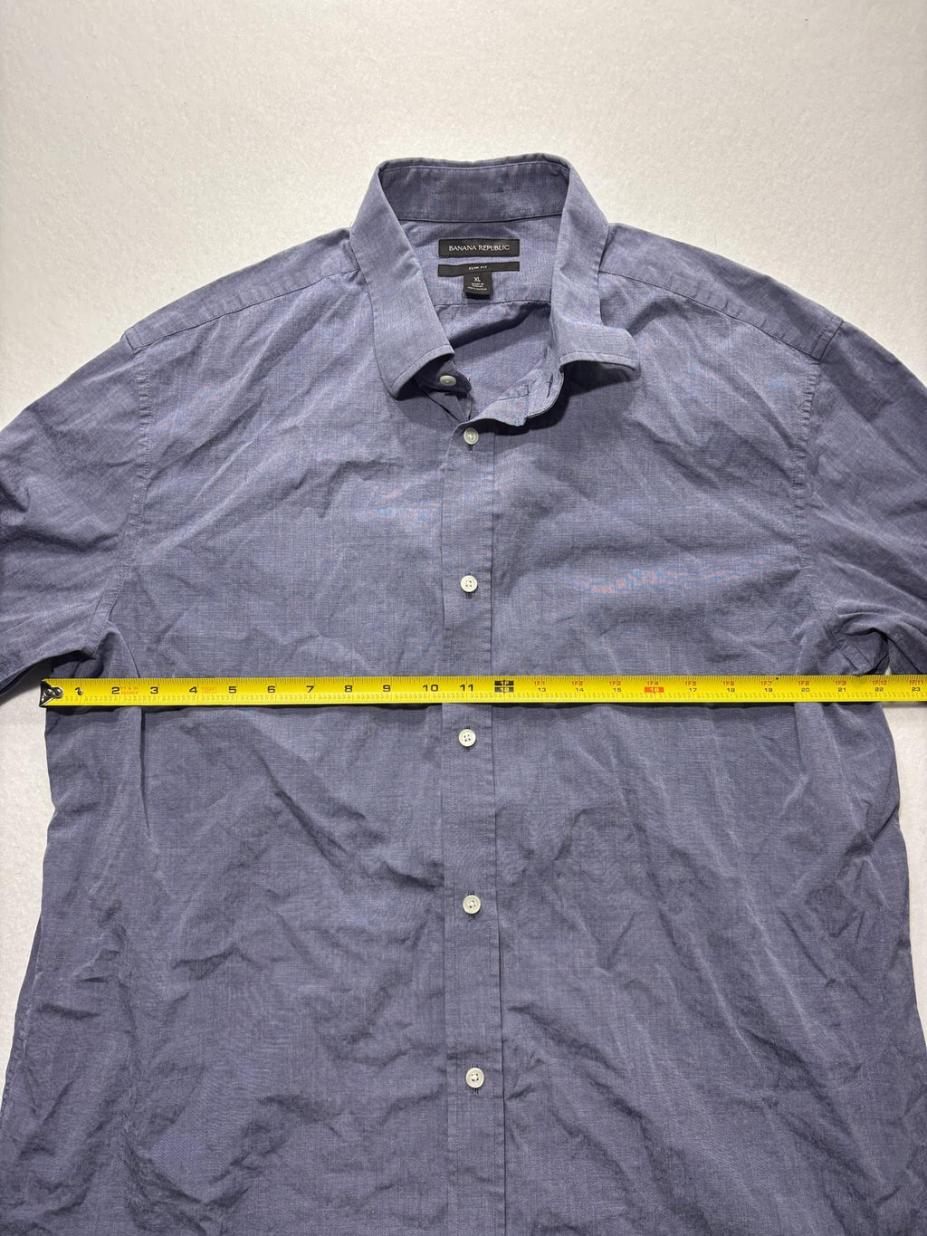 Banana Republic Dress Shirt Mens XL Blue Striped Long Sleeve Button Up Slim