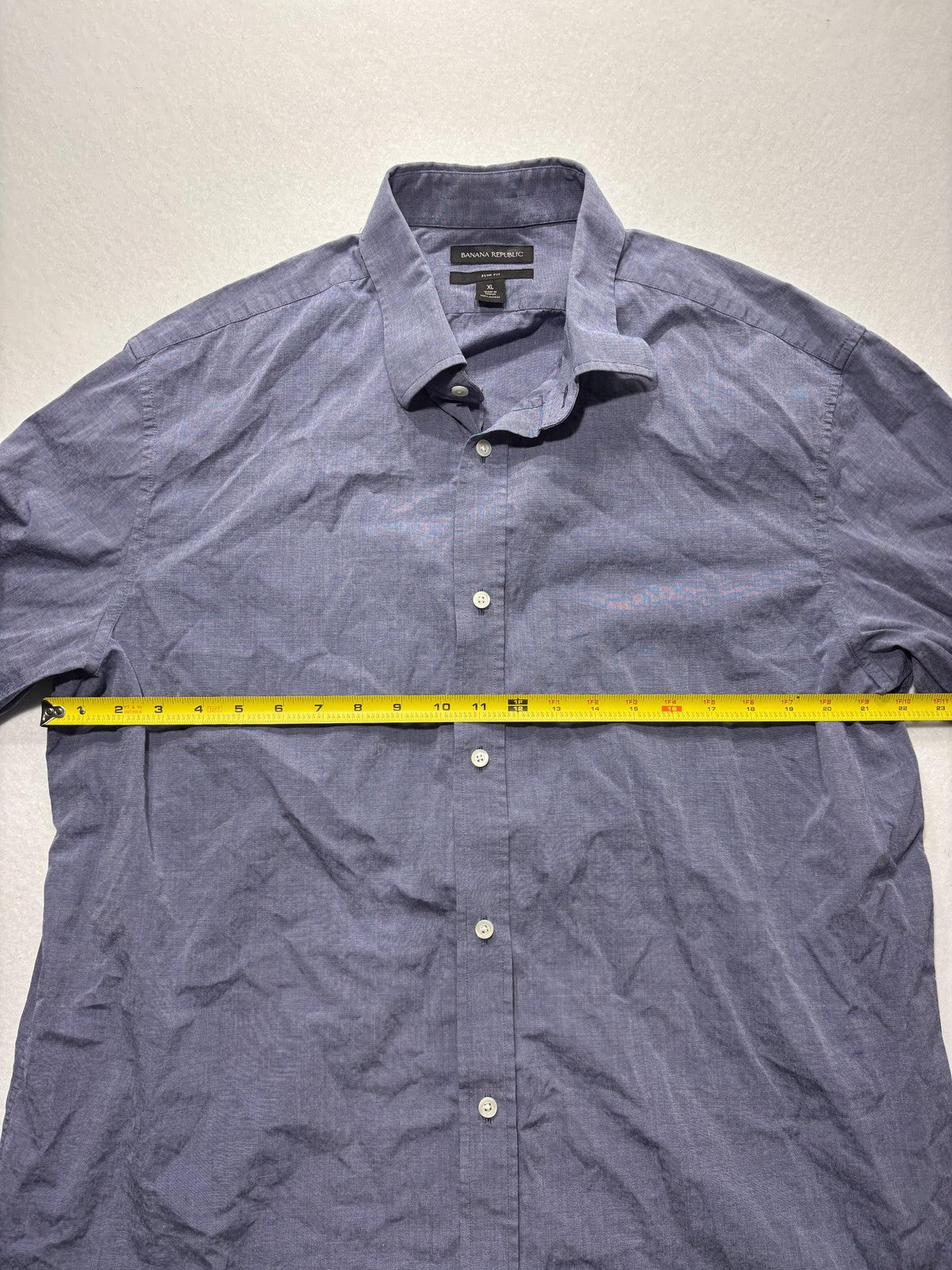 Banana Republic Dress Shirt Mens XL Blue Striped Long Sleeve Button Up Slim