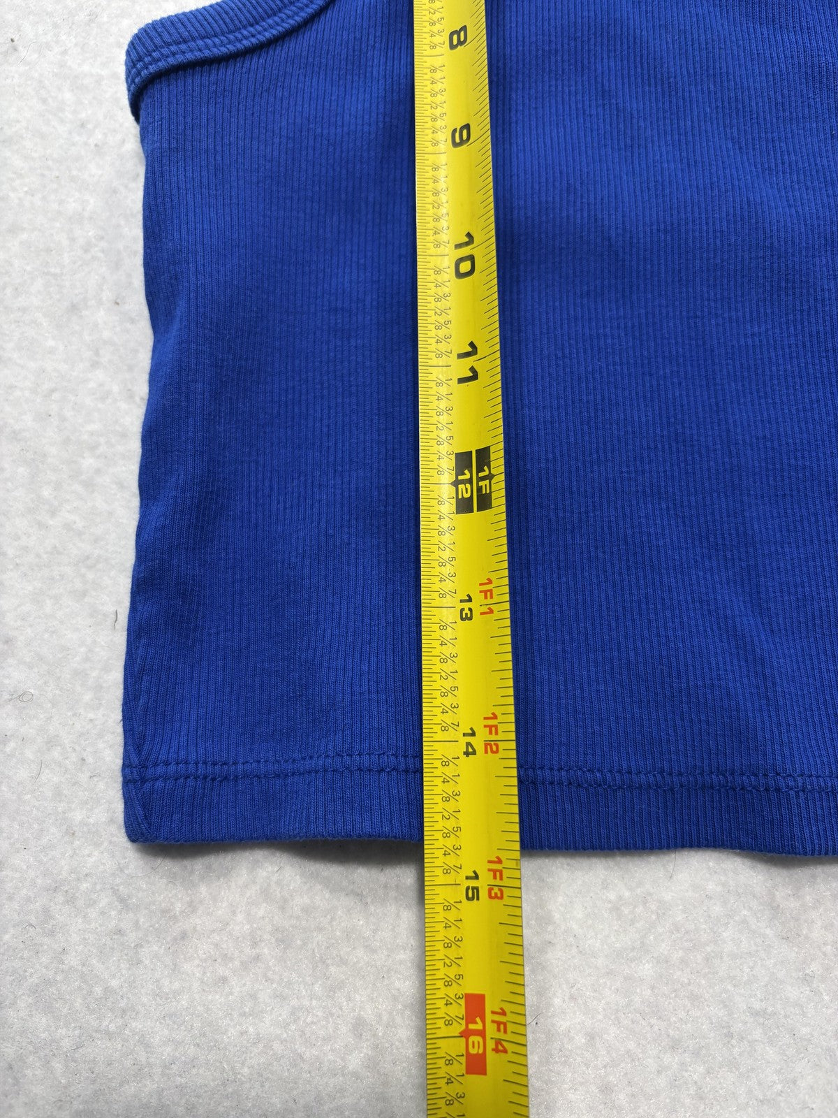 H&M Tank Top Womens M Blue Ribbed Cropped Knit Basic O/N 474583 P/N 10492517
