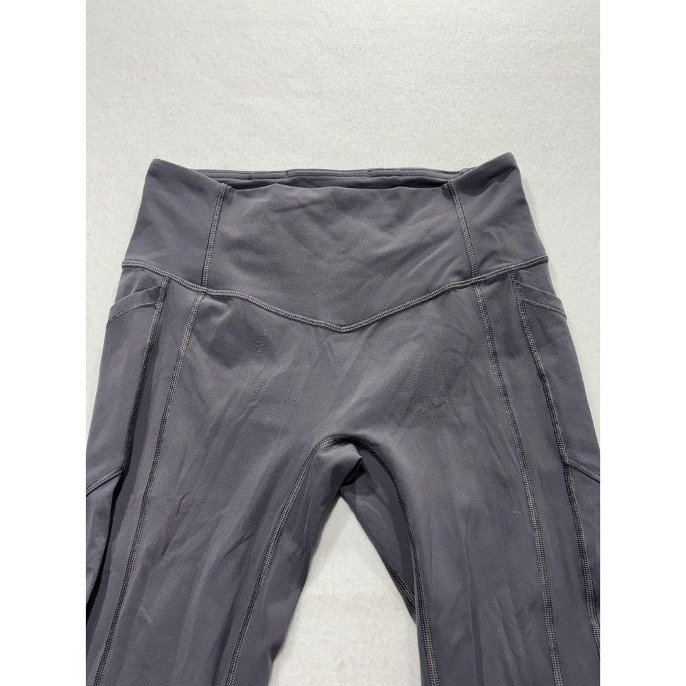Lululemon Leggings Womens 6 Gray High Rise Cropped 23.5" Inseam Pocket Stretch