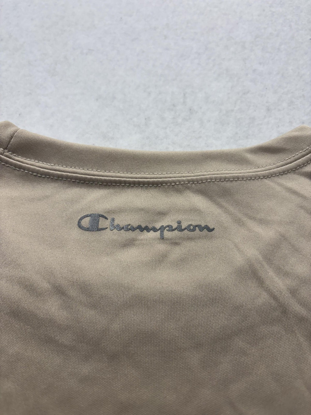 Champion Performance Shirt Mens Medium Beige Short Sleeve Athletic CW22 T-Shirt