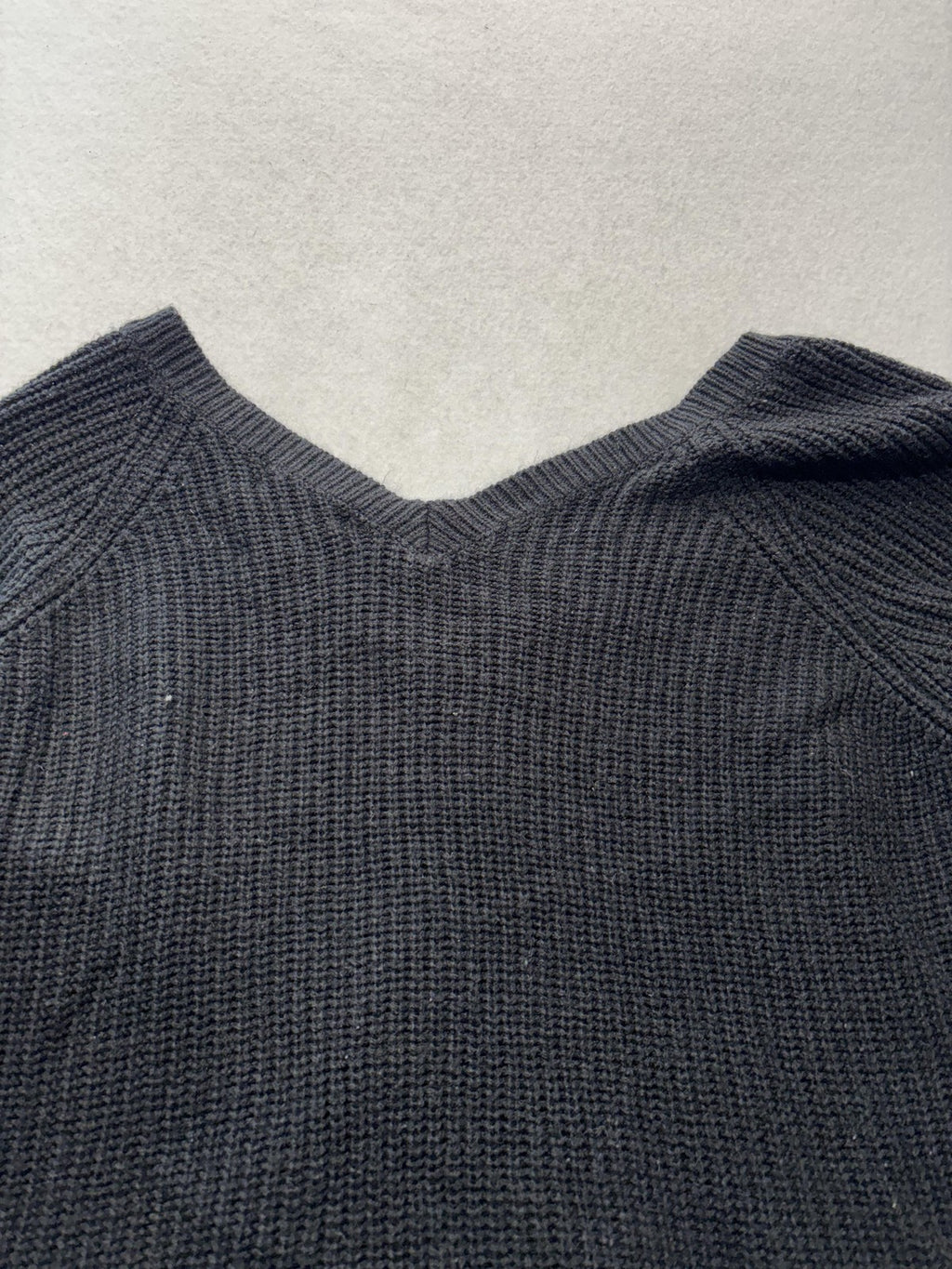 Full Circle Trends Sweater Womens 2X Plus Black V Neck Waffle Knit Drawstring