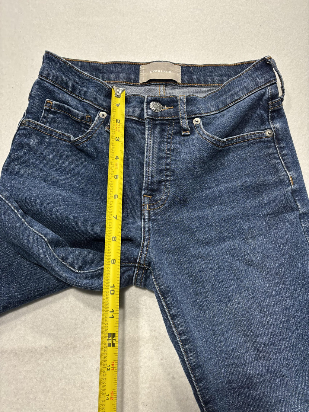 Everlane Jeans Womens 28 Blue Medium Wash Skinny Mid Rise Stretch Denim 28x27