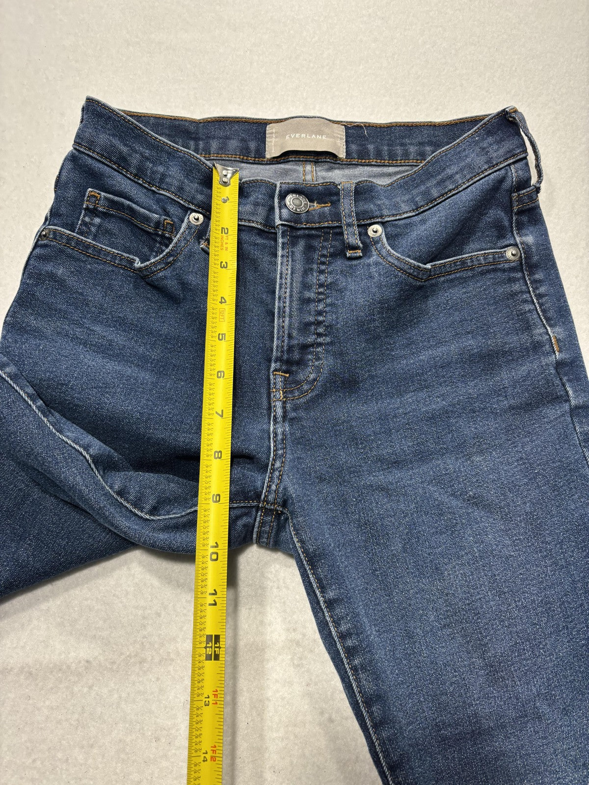 Everlane Jeans Womens 28 Blue Medium Wash Skinny Mid Rise Stretch Denim 28x27