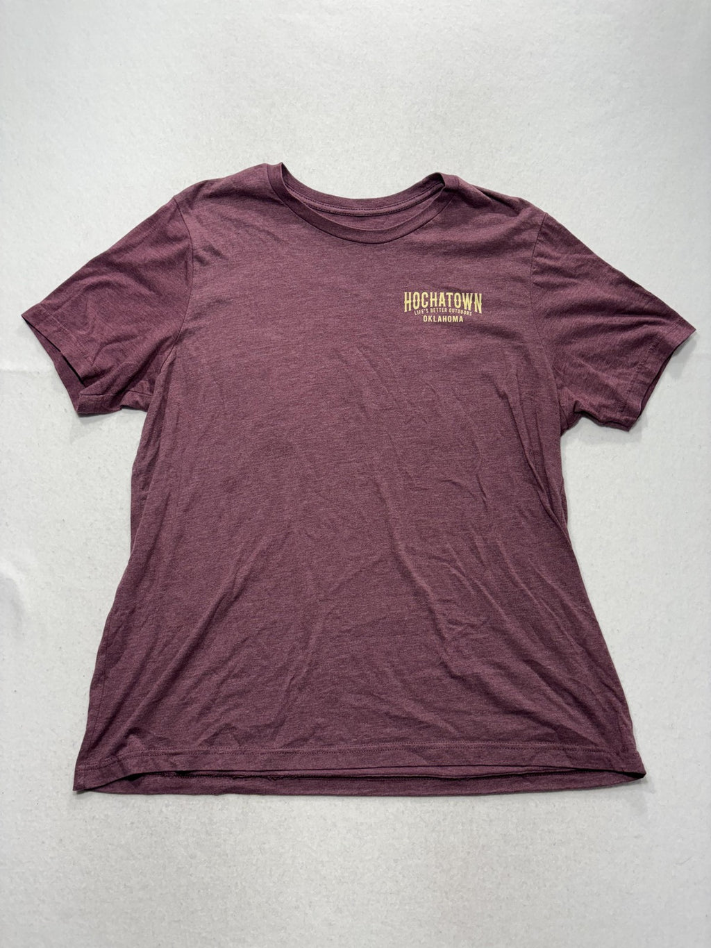 Hochatown Oklahoma Shirt Mens Large Purple Mountain Graphic Double Sided Tee