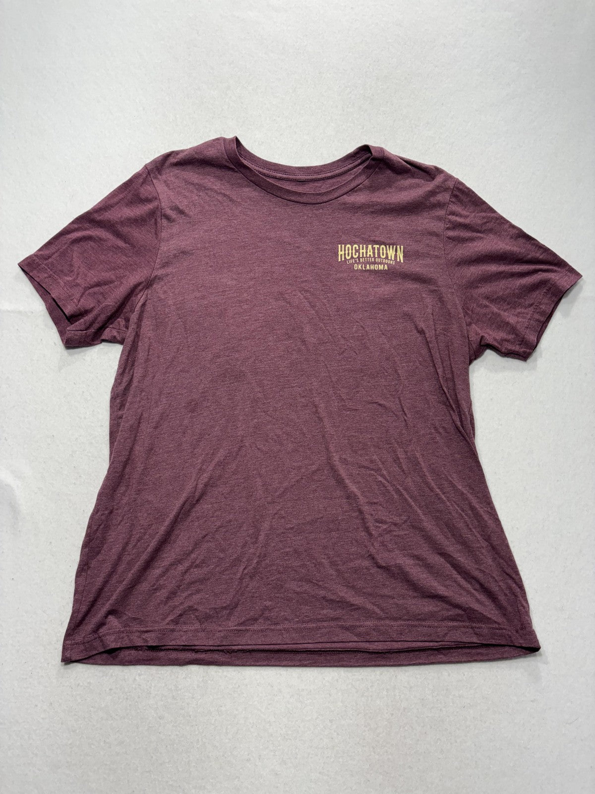 Hochatown Oklahoma Shirt Mens Large Purple Mountain Graphic Double Sided Tee