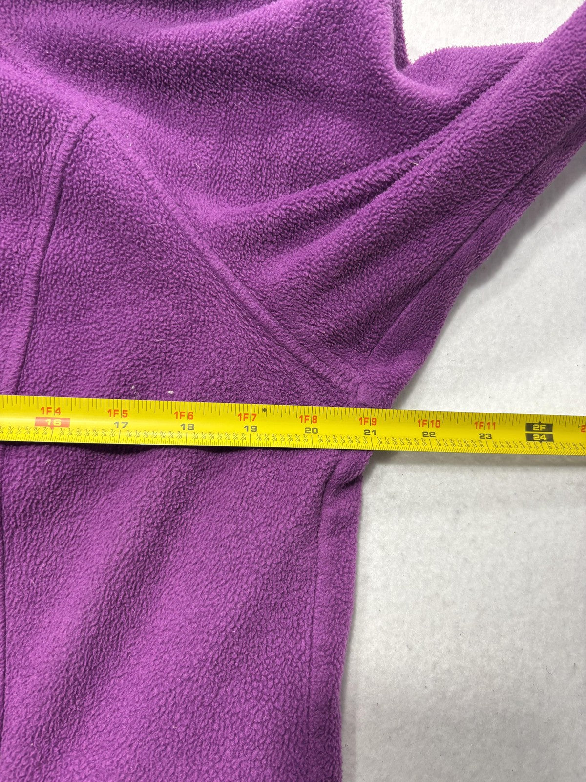 Columbia Jacket Womens Large Purple Fleece Full Zip Stand Collar Pockets Outdoor