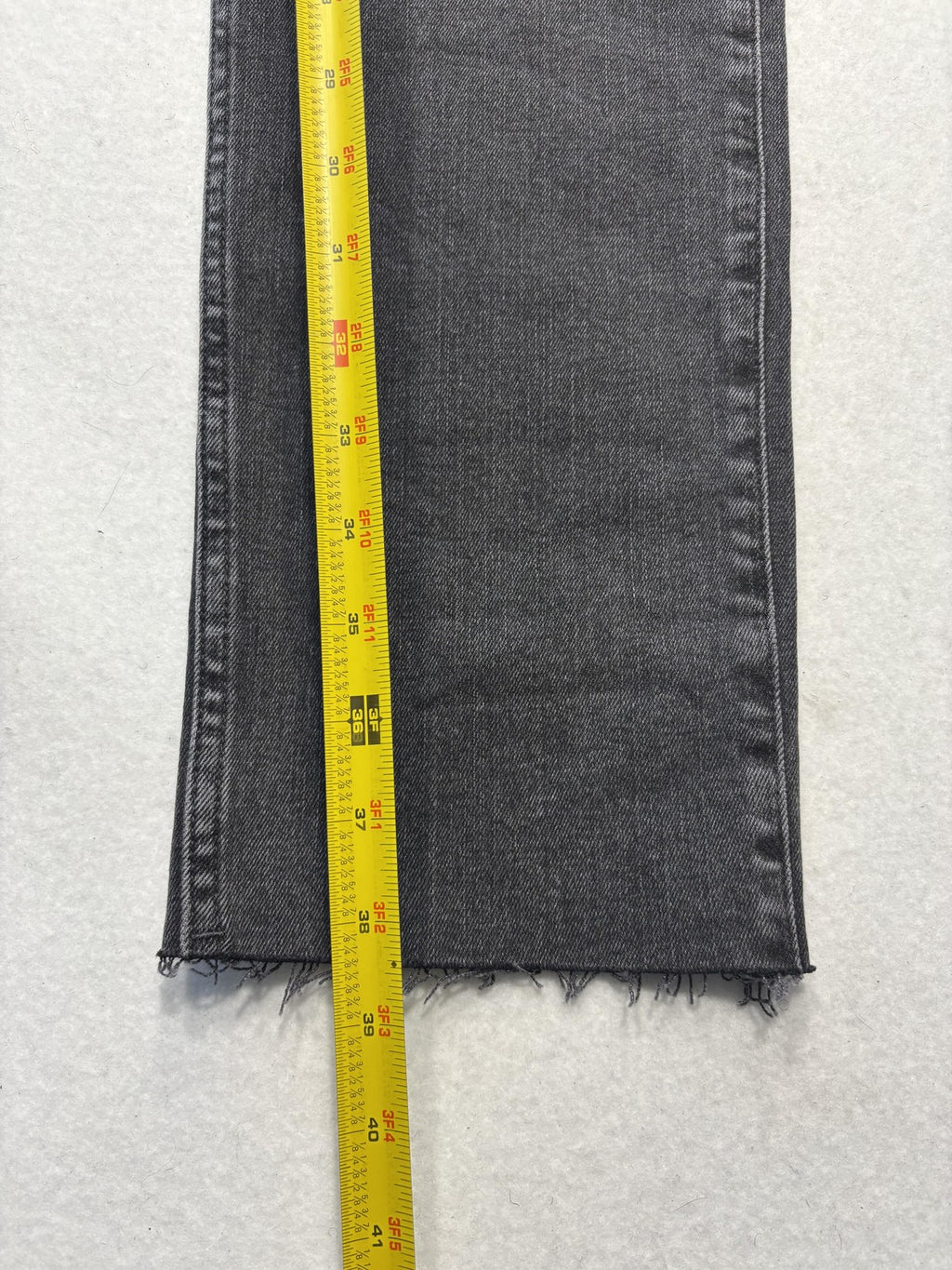 Madewell Jeans Womens 30 Charcoal Wash Mid Rise Stovepipe Raw Hem Stretch 30x28