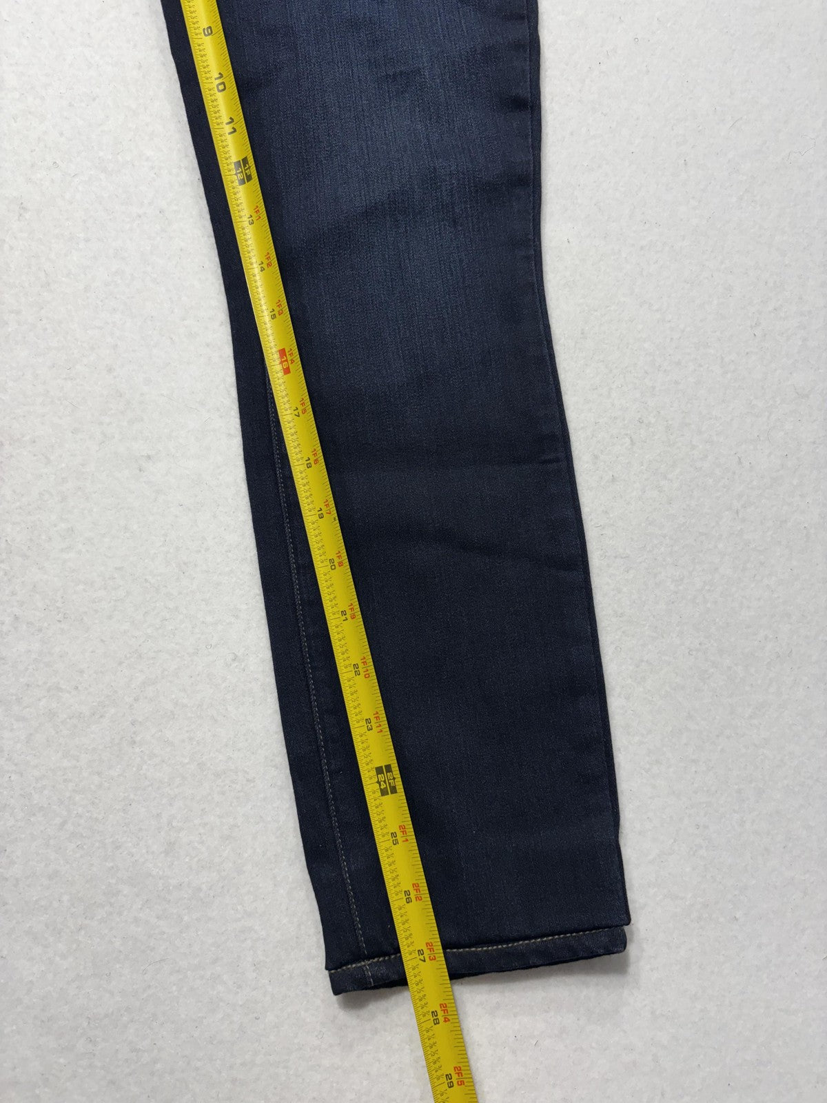 Paige Edgemont Jeans Womens 31 Blue Dark Wash Mid Rise Ultra Skinny 31x29.5 Zips