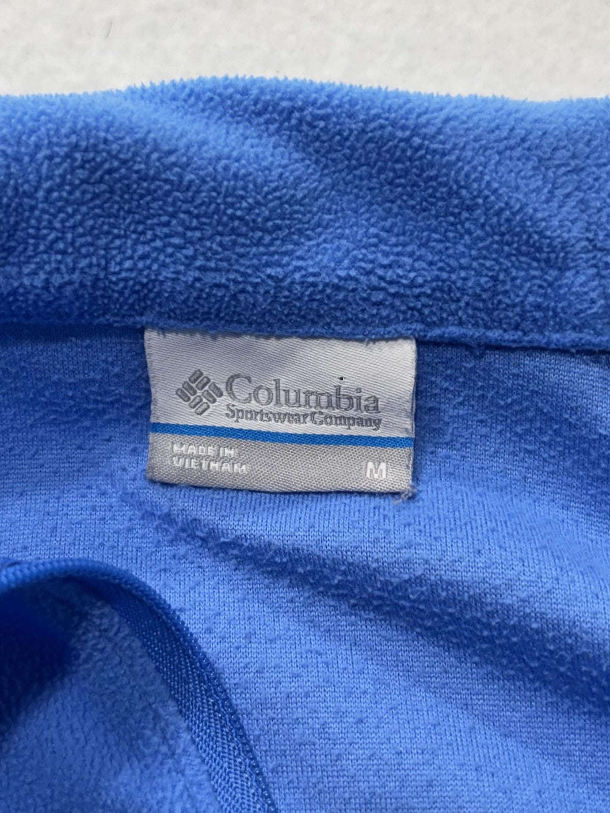 Columbia Jacket Womens M Blue Fleece 1/4 Zip Collared Lightweight Pullover Trail