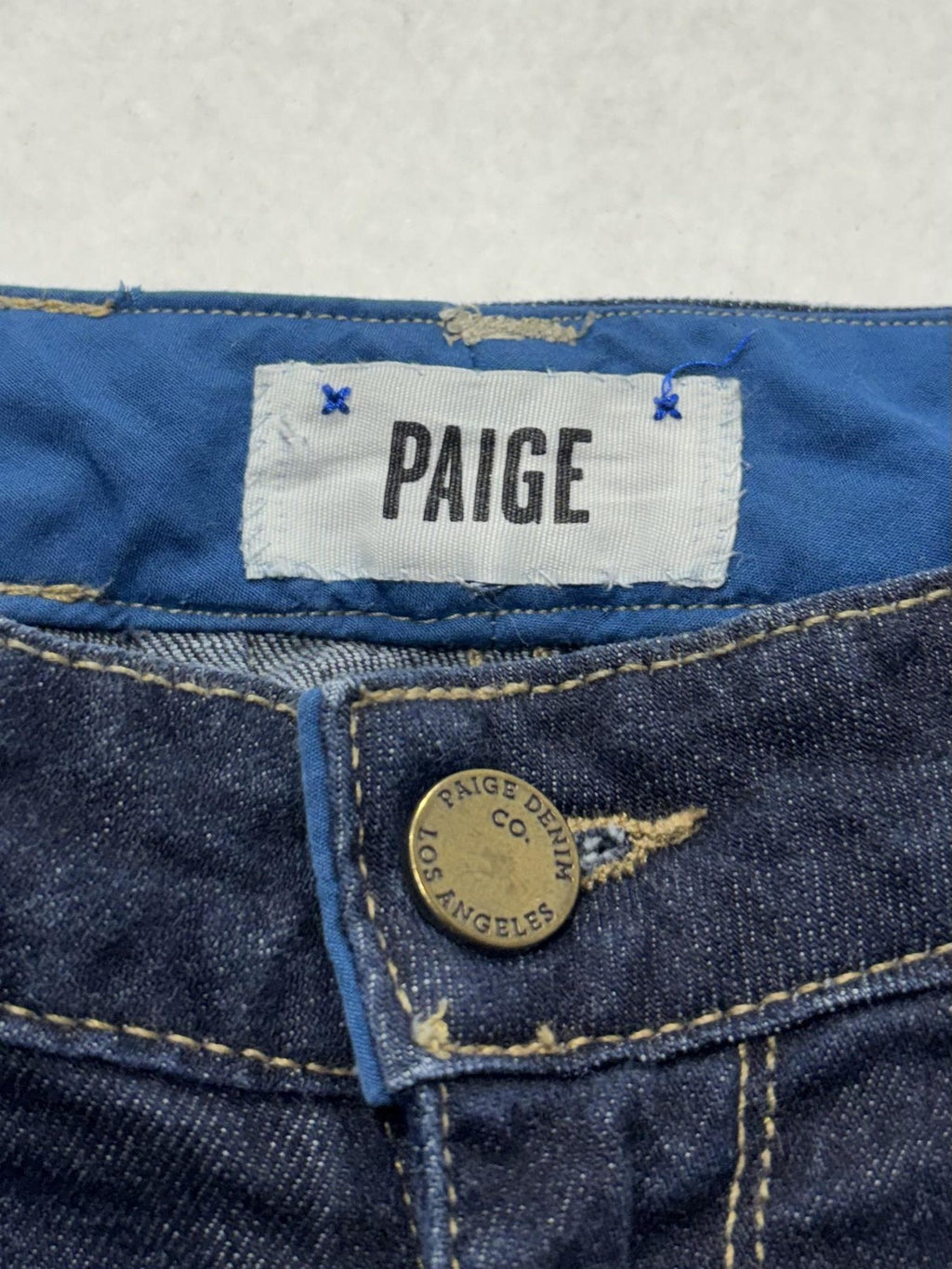 Paige Jimmy Jimmy Skinny Jeans Womens 30 Blue Medium Wash Mid Rise 30x30 Stretch