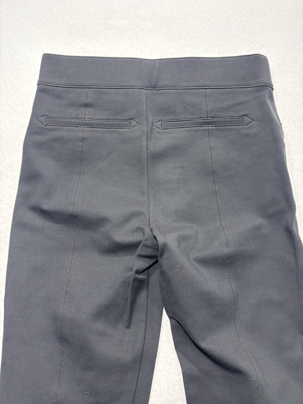 Spanx Dress Pants Womens Large Black Ponte Skinny Pull On Shaping Ankle Work