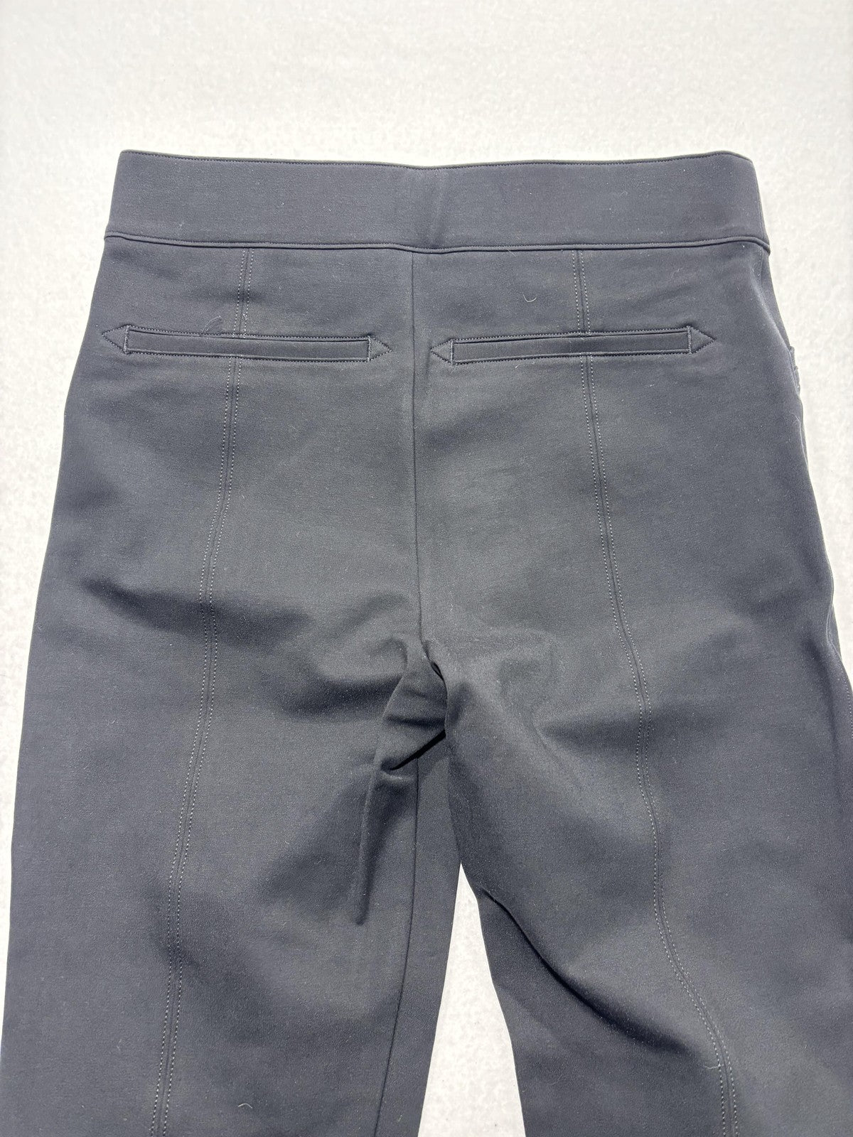 Spanx Dress Pants Womens Large Black Ponte Skinny Pull On Shaping Ankle Work