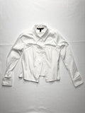 White House Black Market Button Up Shirt Womens 8 White Corset Poplin Top