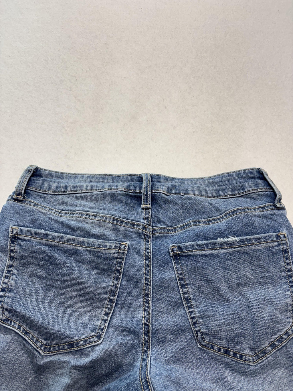 No Boundaries Shorts Juniors 3 Blue Denim Cut Off Floral Daisy Raw Hem Summer