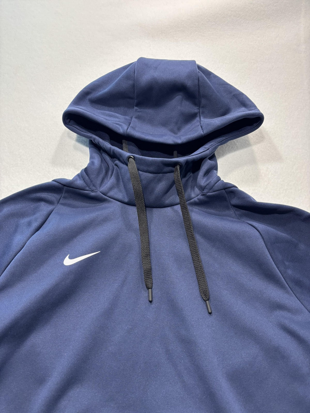 Nike Dri-FIT Hoodie Mens Medium Blue Fleece Pullover Athletic Training Logo