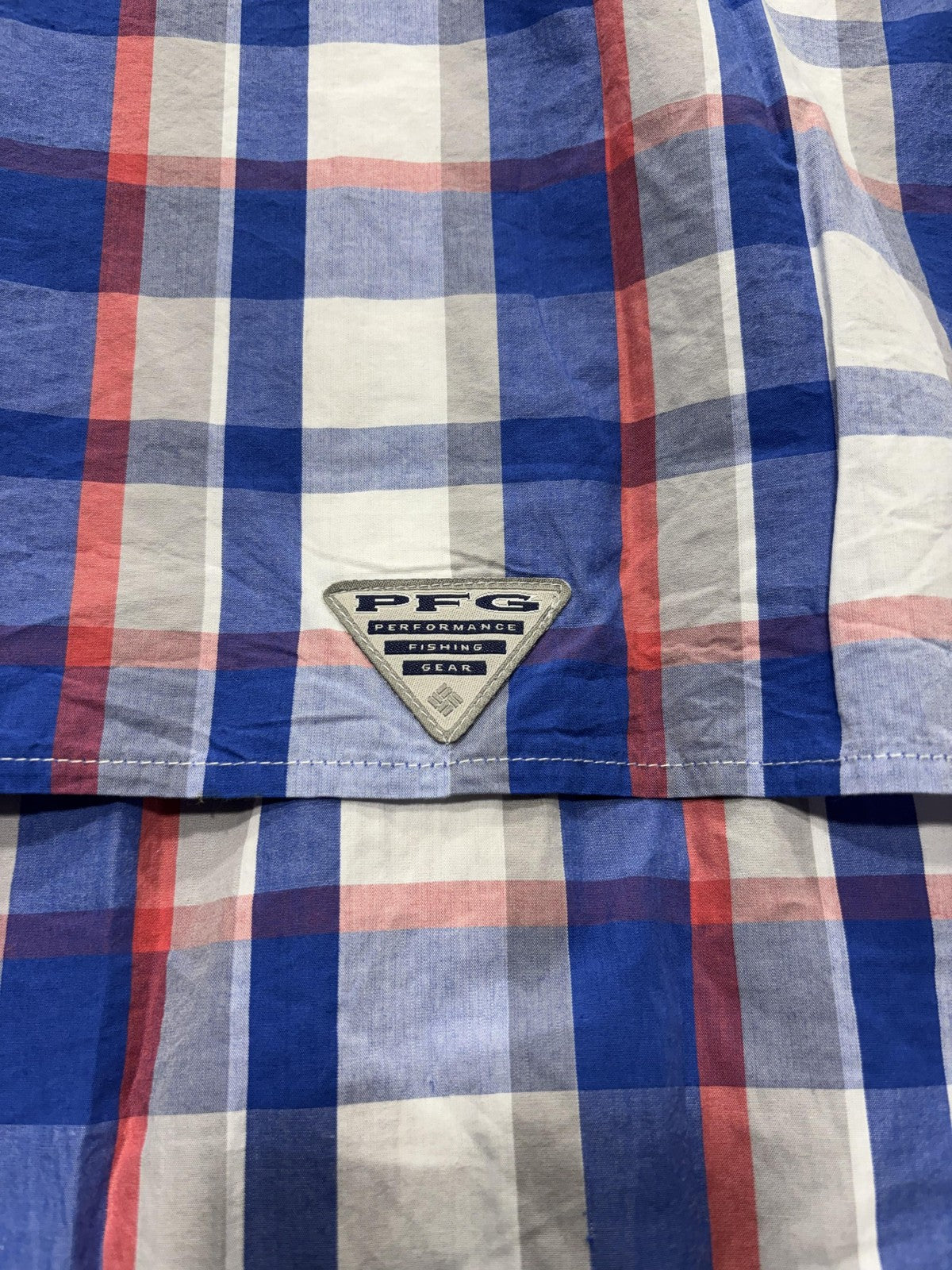 Columbia PFG Super Bonehead Shirt Mens 2XL Blue Short Sleeve Fishing Button Up