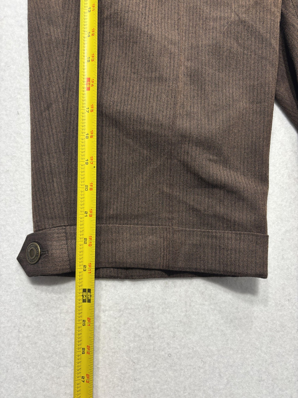 MICHAEL Michael Kors Shorts Womens 10 Brown Herringbone Bermuda Cuffed Twill