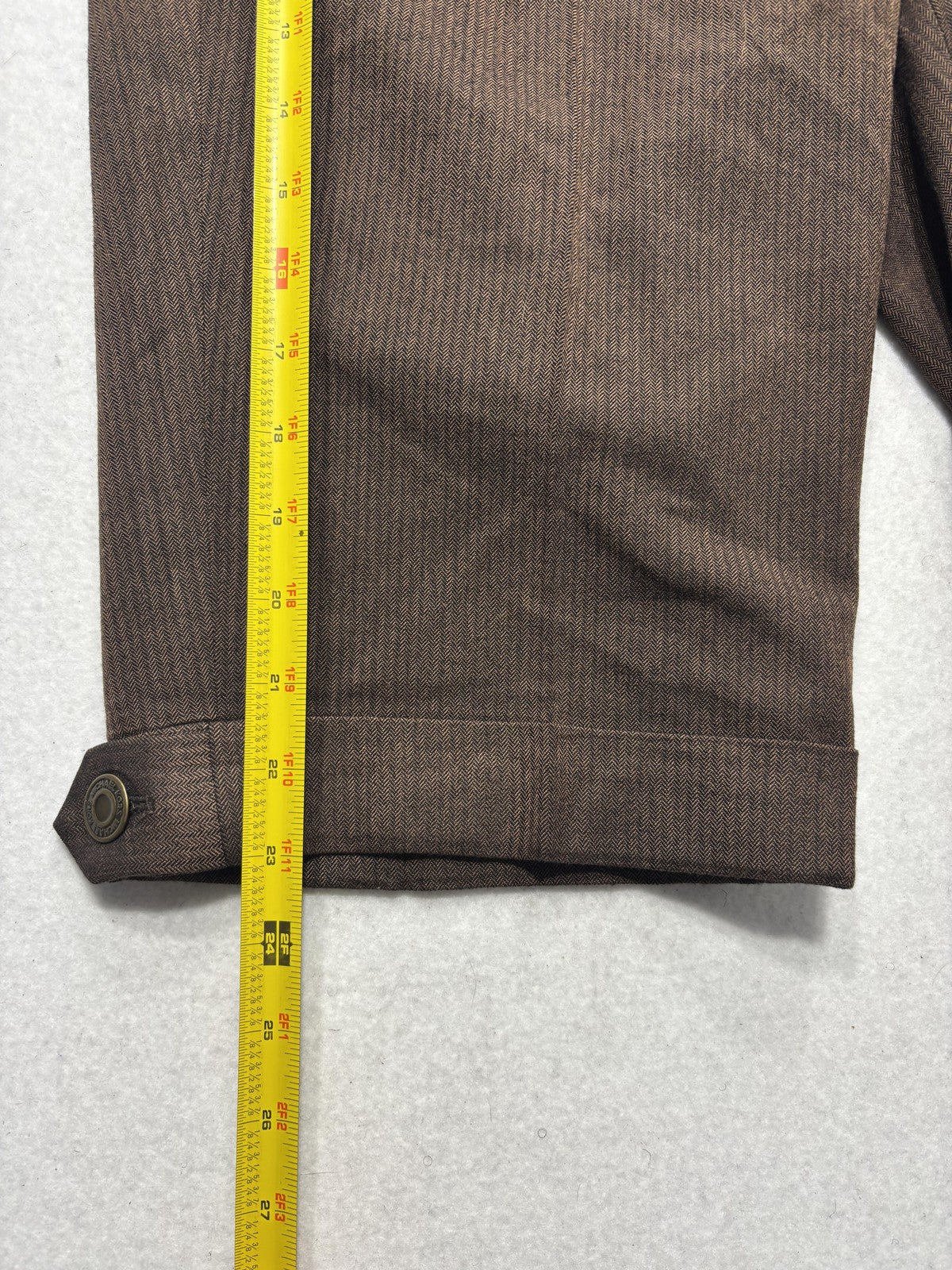 MICHAEL Michael Kors Shorts Womens 10 Brown Herringbone Bermuda Cuffed Twill