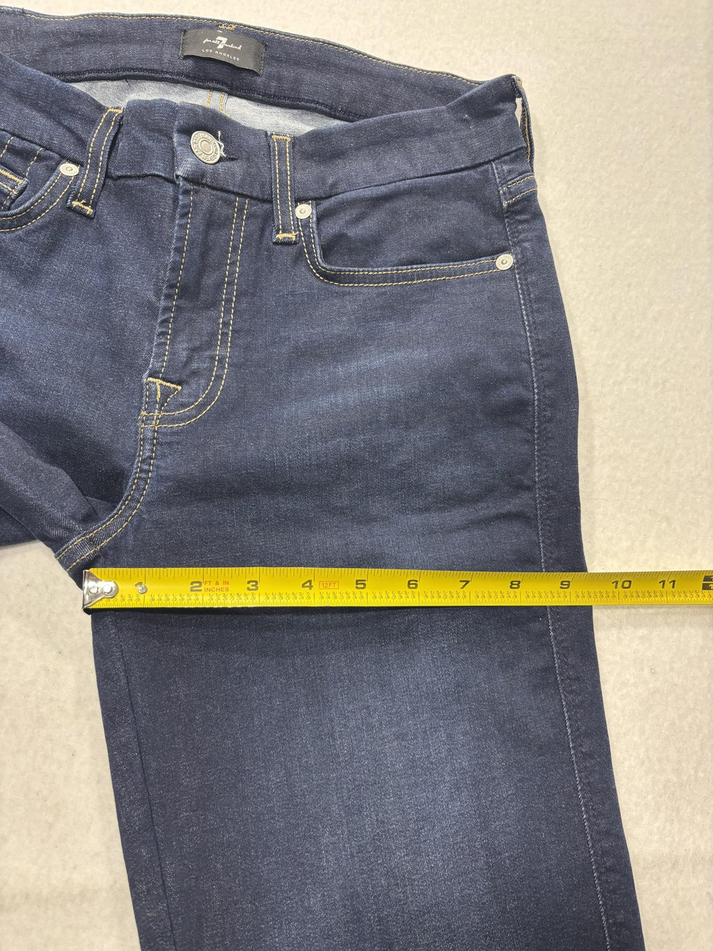 7 For All Mankind Kimmie Bootcut Jeans Womens 28 Blue Mid Rise Stretch 28x32