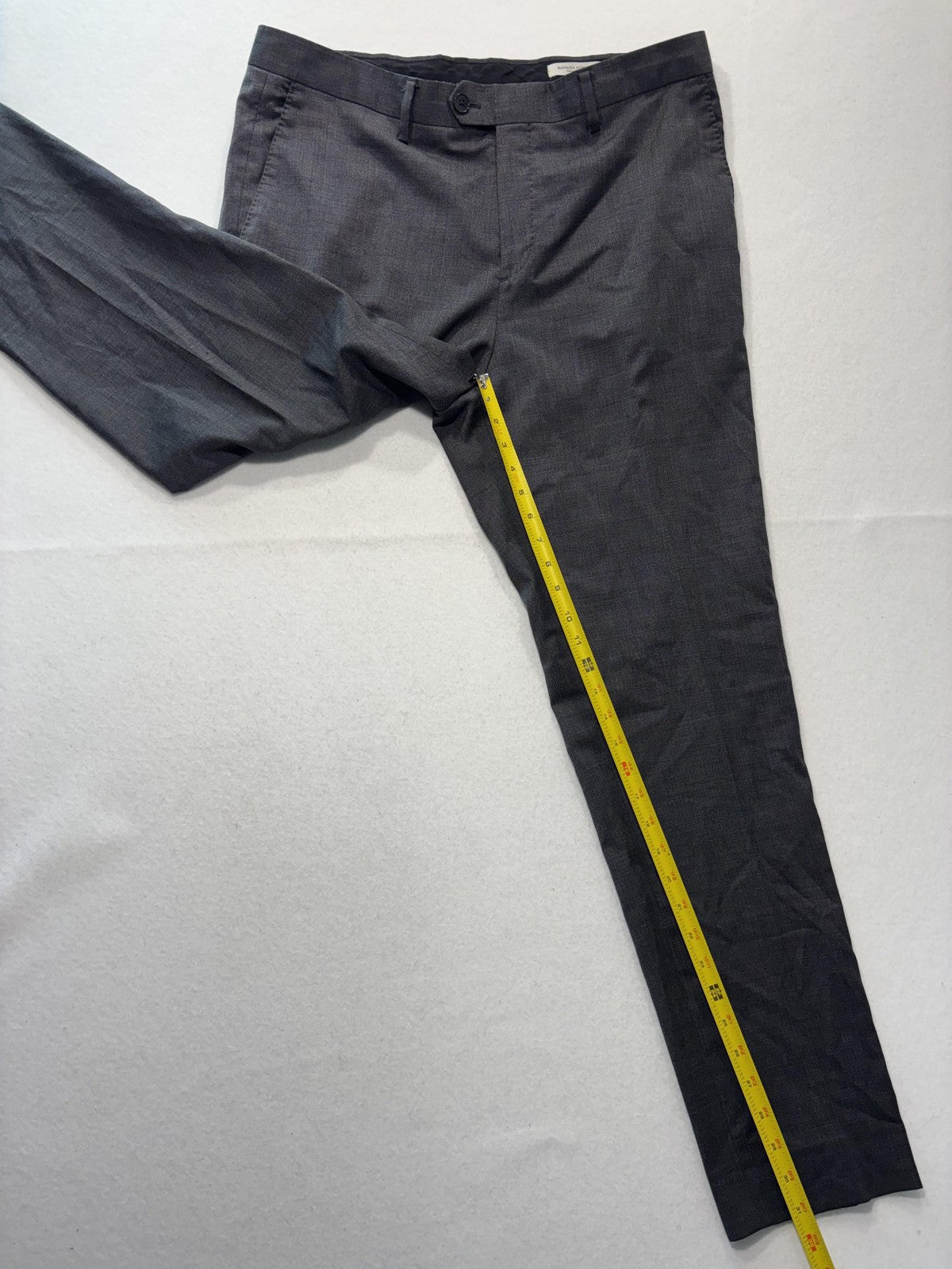 Banana Republic Dress Pants Mens 35x31 Gray Tailored Slim Fit Office Work