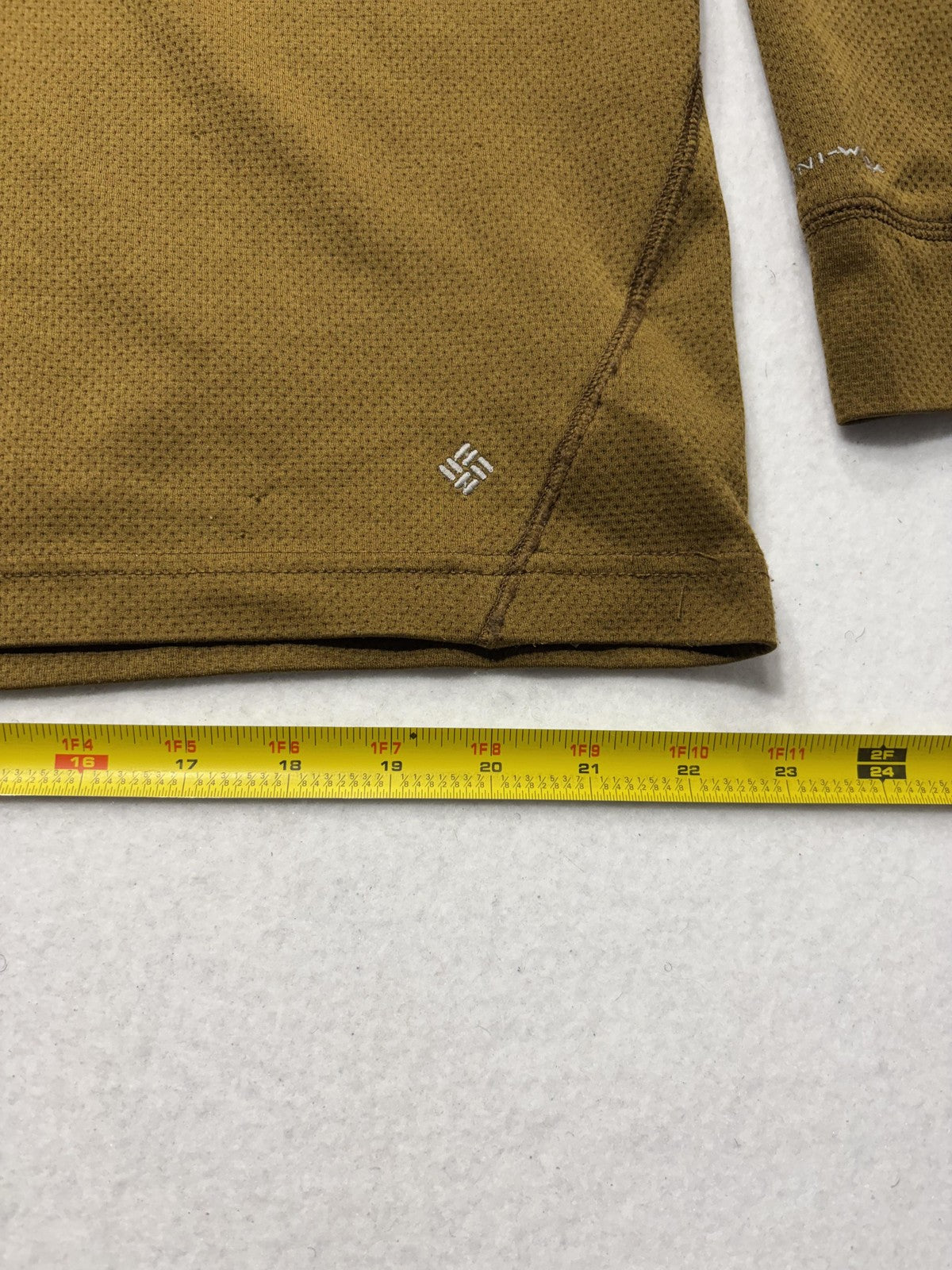 Columbia Omni-Wick Shirt Mens XL Brown Long Sleeve Tee Lightweight Active Hiking