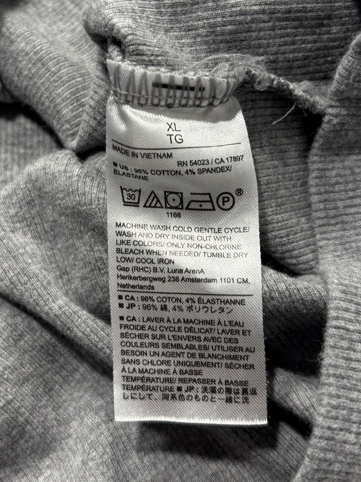 Banana Republic Tank Top Womens XL Gray Ribbed Knit Basic Summer Casual
