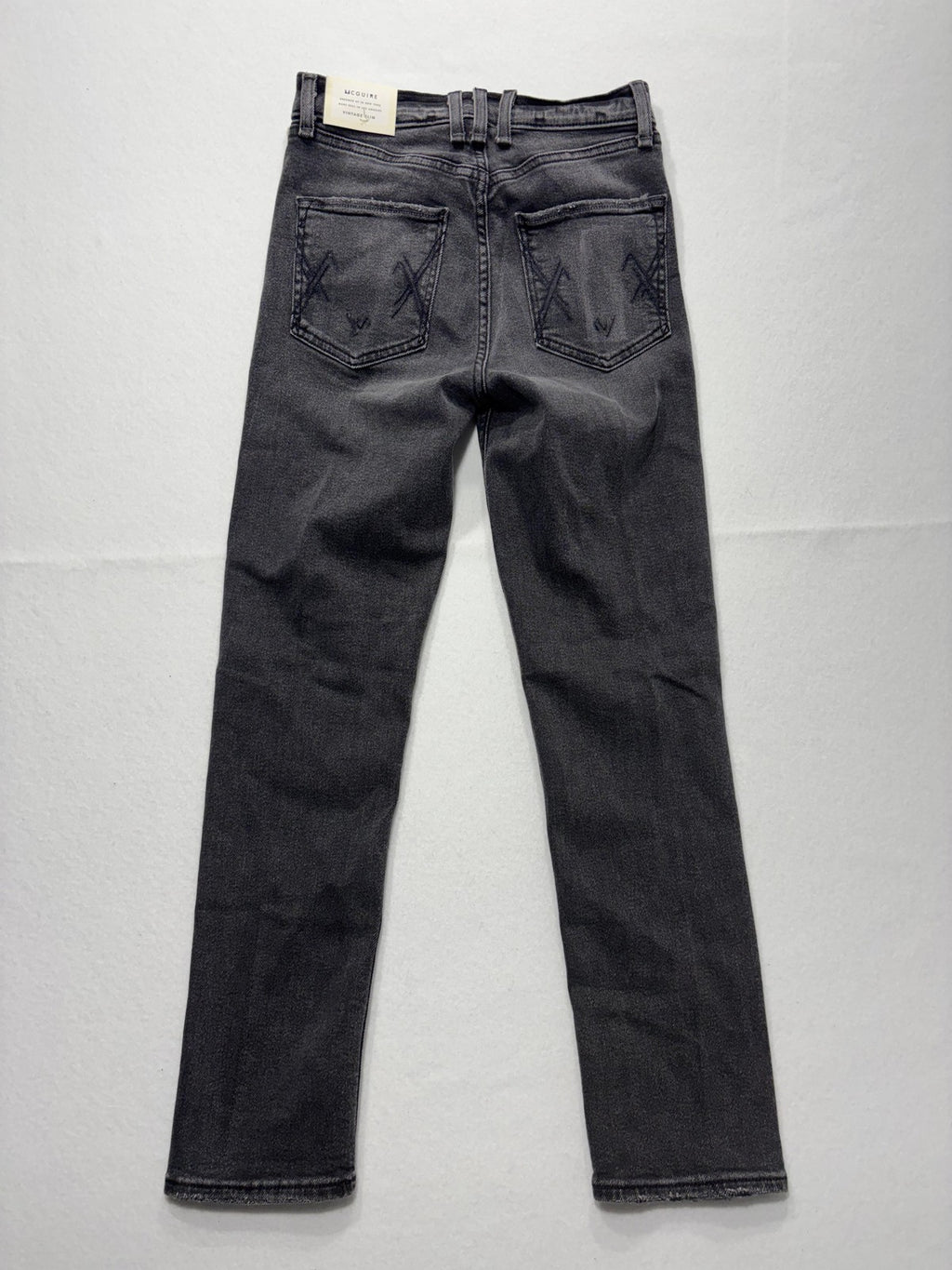 McGuire Bellwoods Vintage Slim Jeans Womens 25 Gray Beaded Rhinestone 25x30