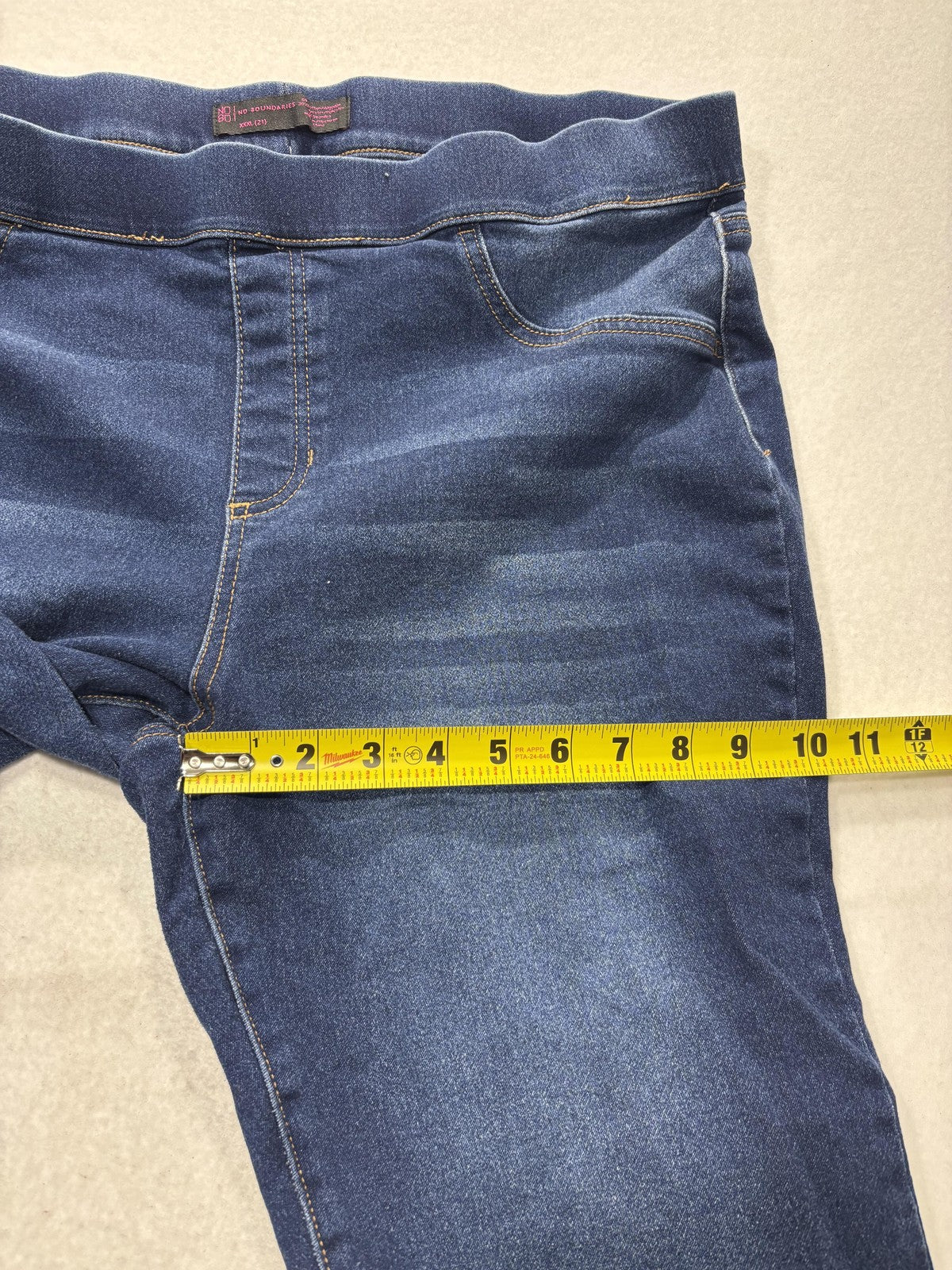 No Boundaries Jegging Jeans Juniors 3XL Blue Medium Wash High Rise Stretch