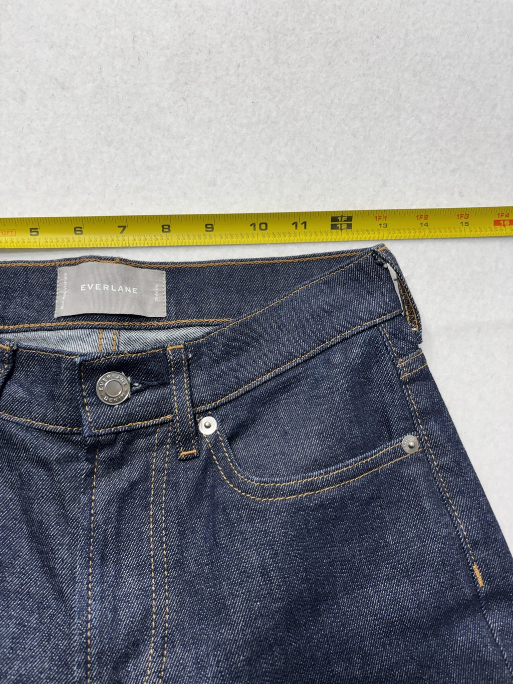 Everlane Jeans Womens 25 Ankle Blue Dark Wash High Rise Skinny Stretch 26x25.5
